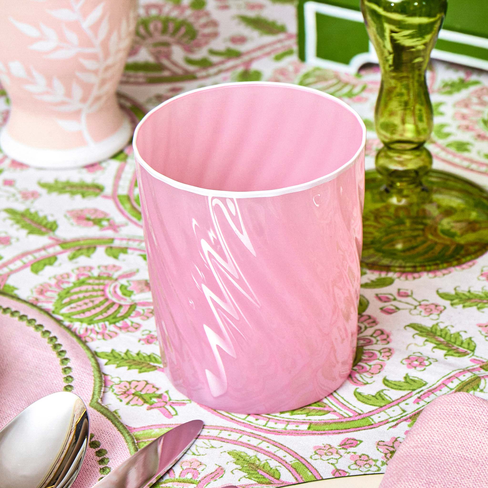 Petal Pink Swirl Water Glasses (Set of 4) - Image 10