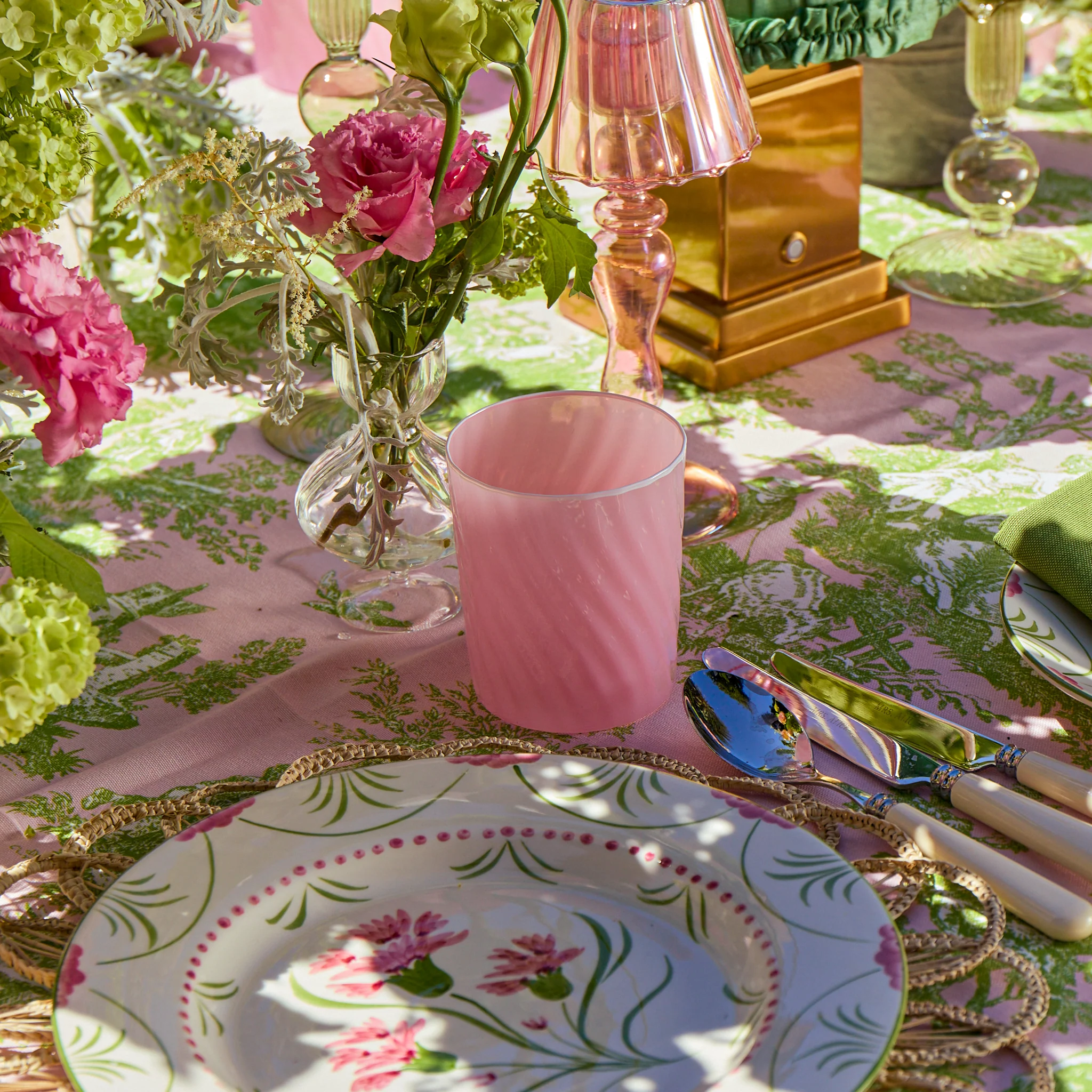 Petal Pink Swirl Water Glasses (Set of 4) - Image 2
