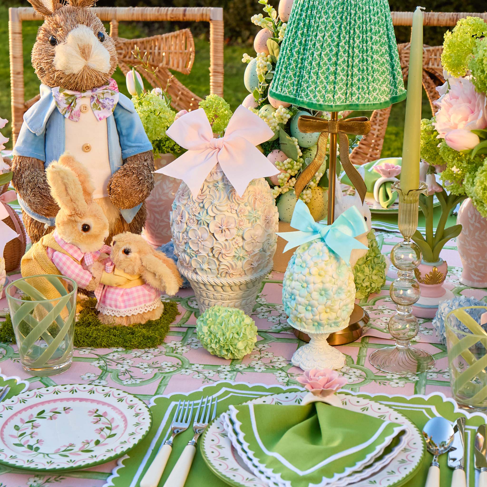Pastel Large Floral Easter Eggs (Pair) - Image 7