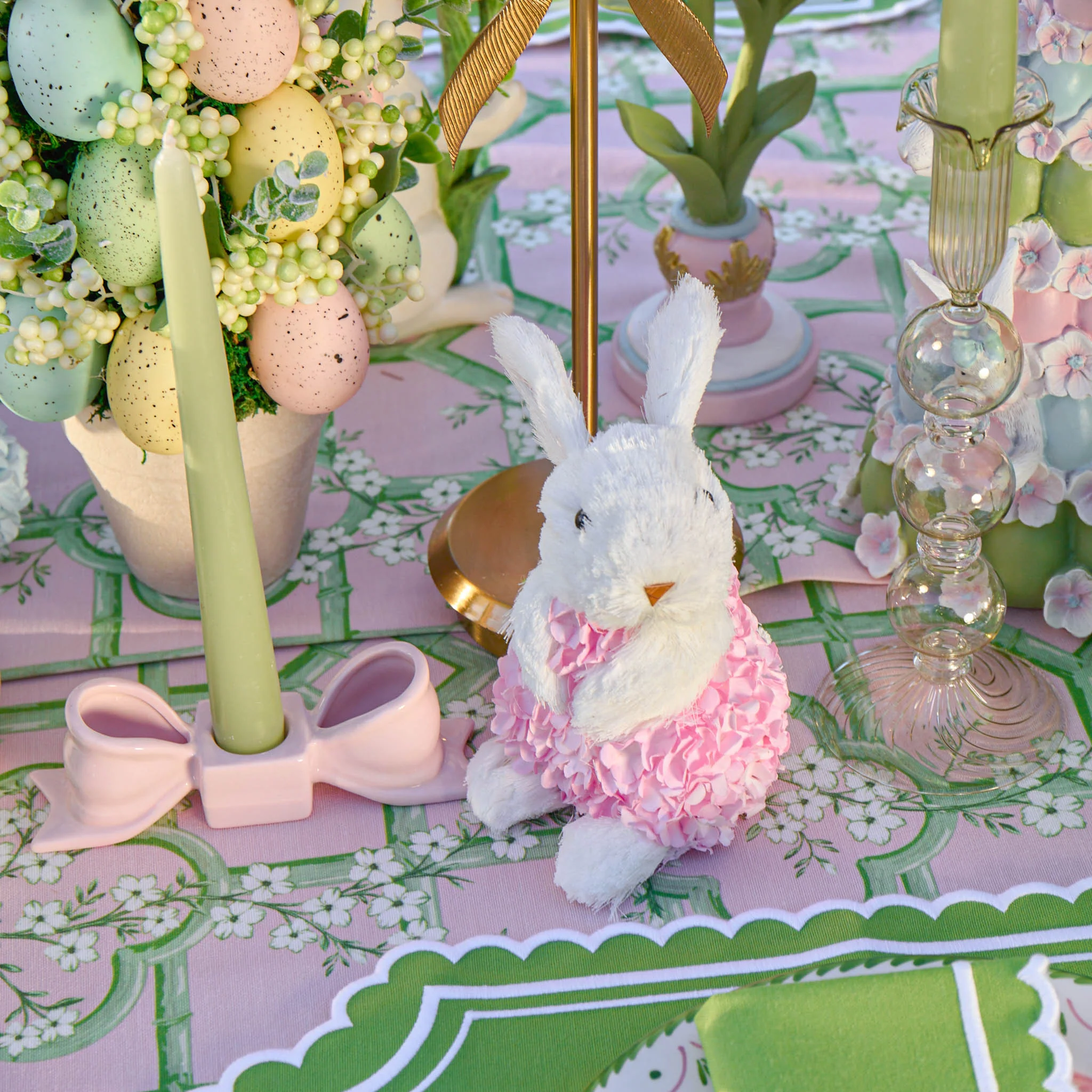 Pink & Green Floral Bunnies (Set of 4) - Image 5