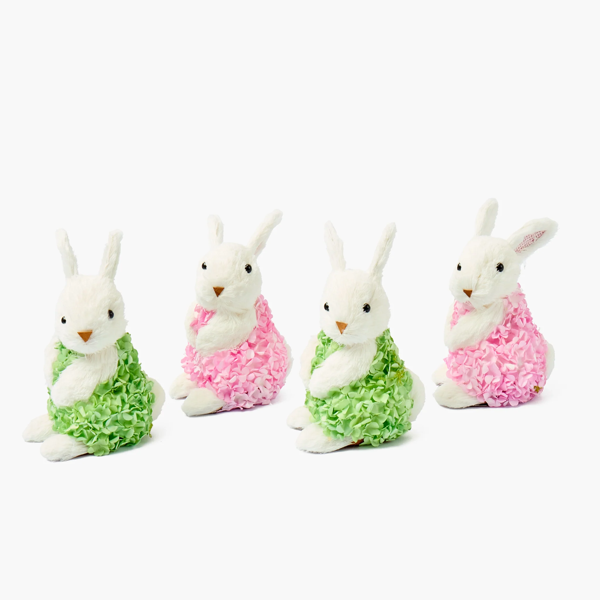 Pink & Green Floral Bunnies (Set of 4) - Image 6
