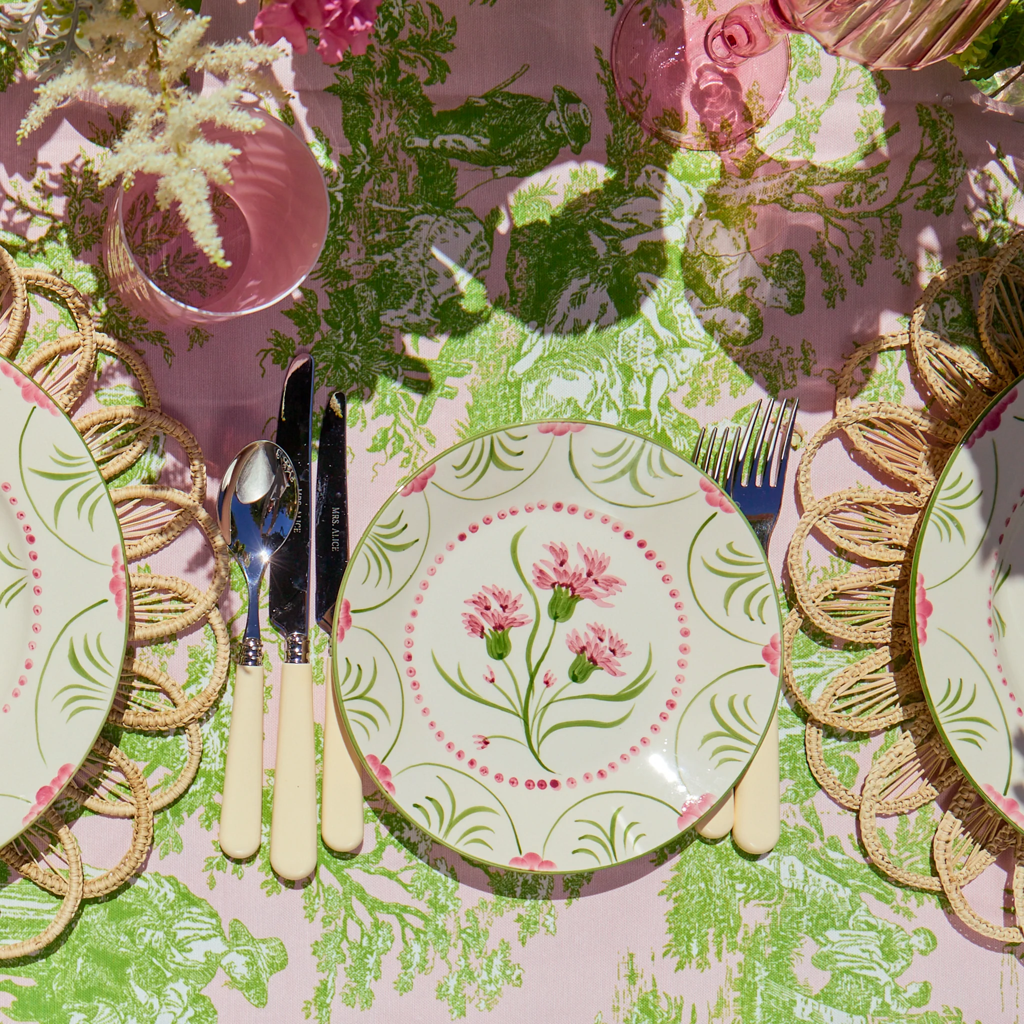 Pink & Green Santa Kristina Starter Plate - Image 2