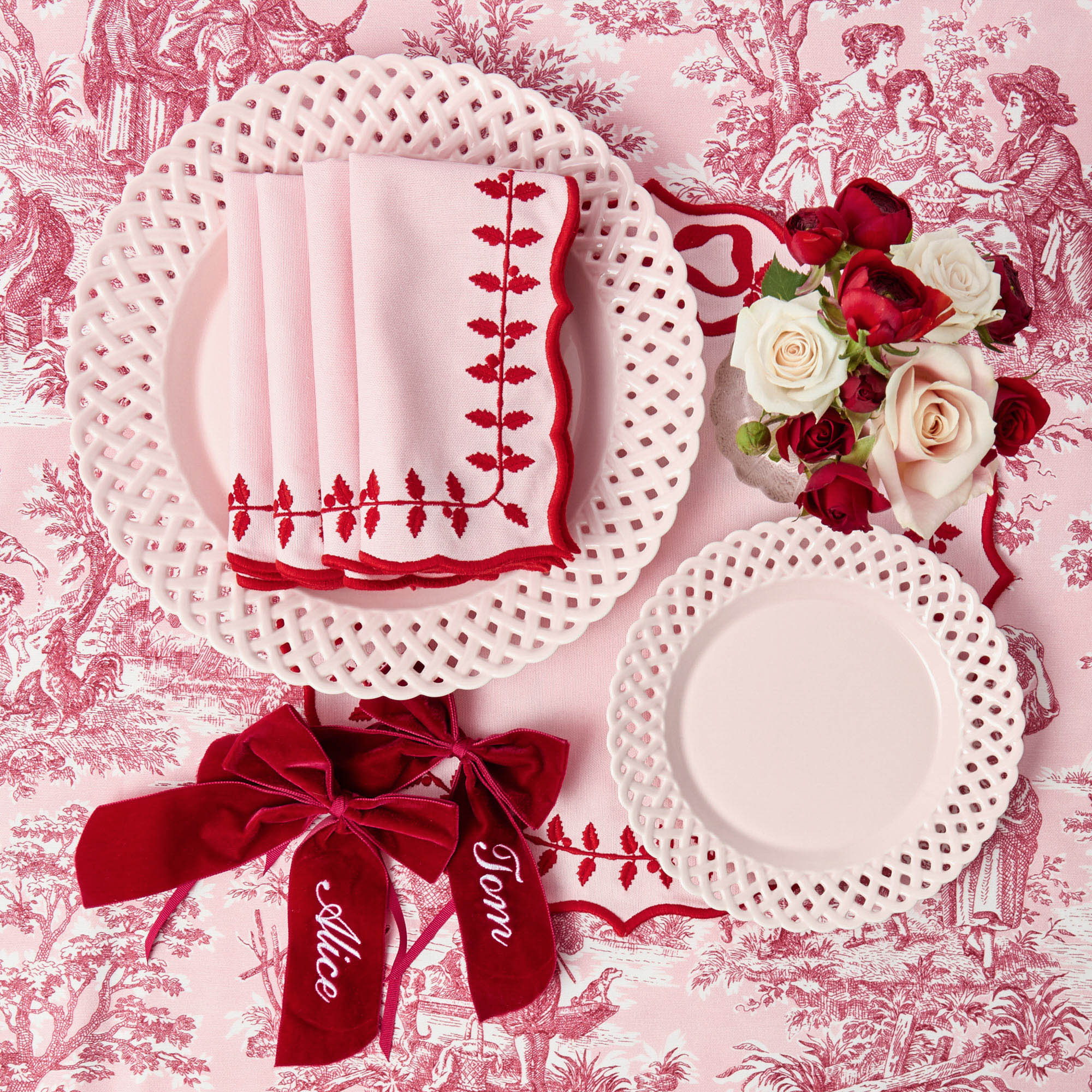 Personalisable Berry Red Velvet Bow - Image 5