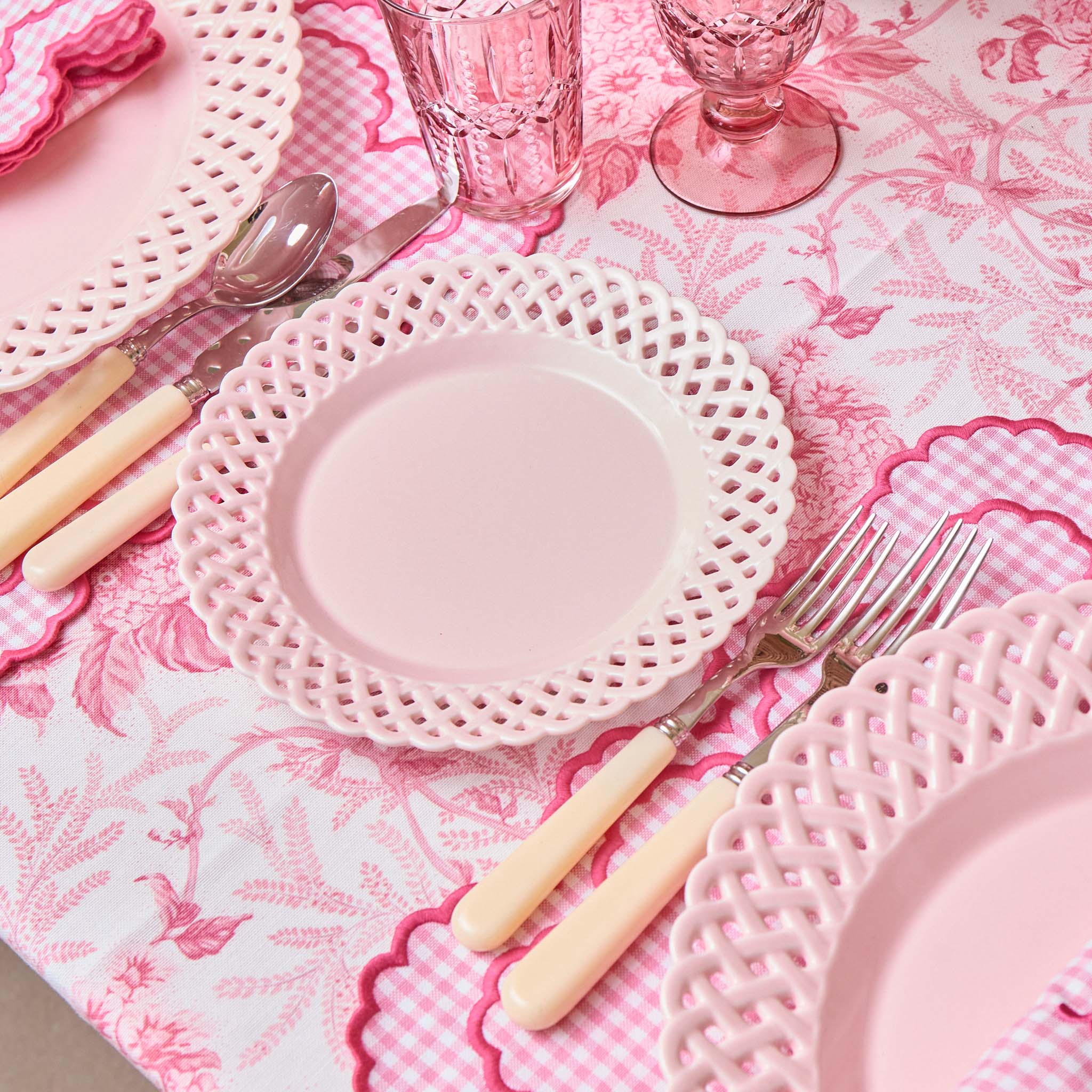Pink Basketweave Starter Plate - Image 5