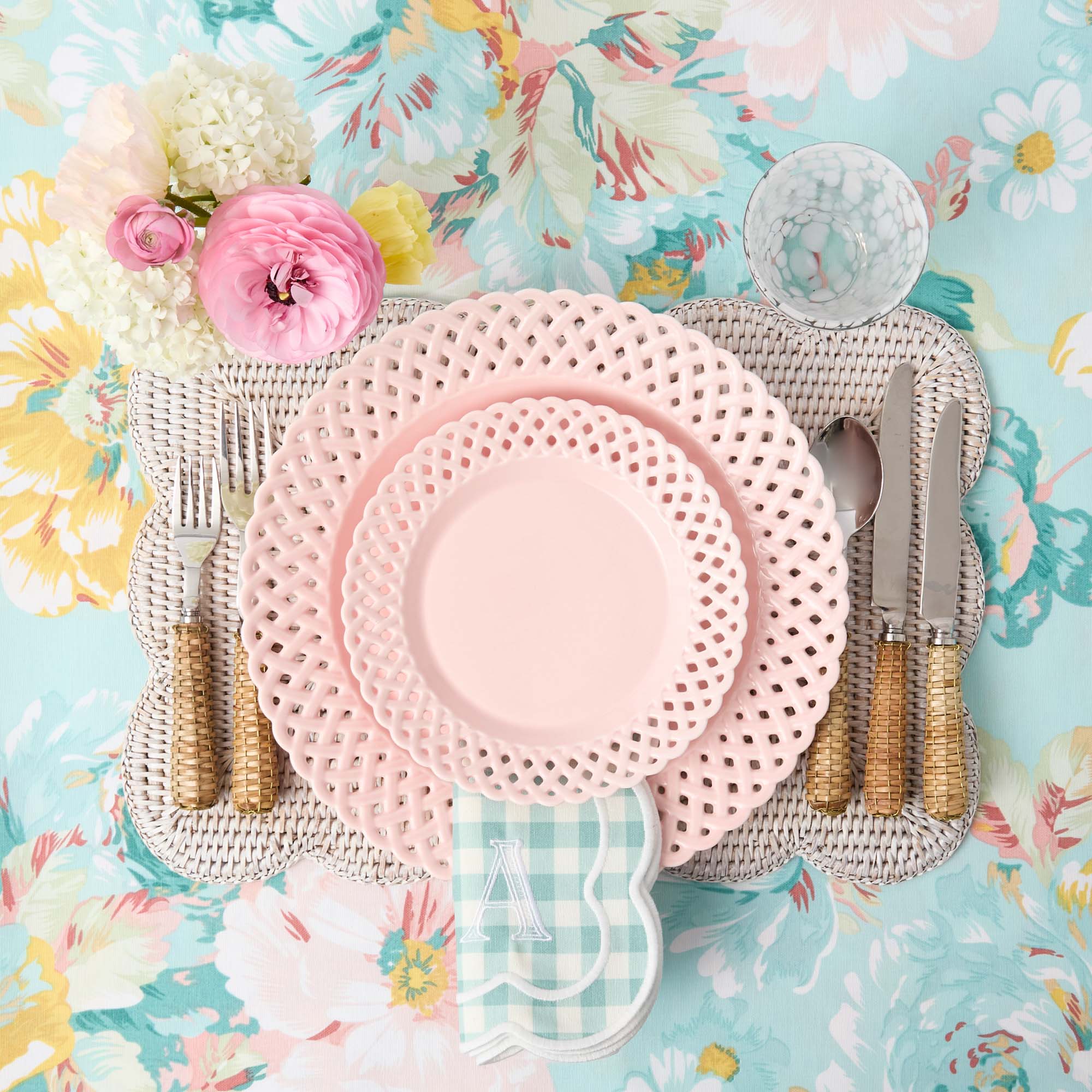 Pink Basketweave Starter Plate - Image 11