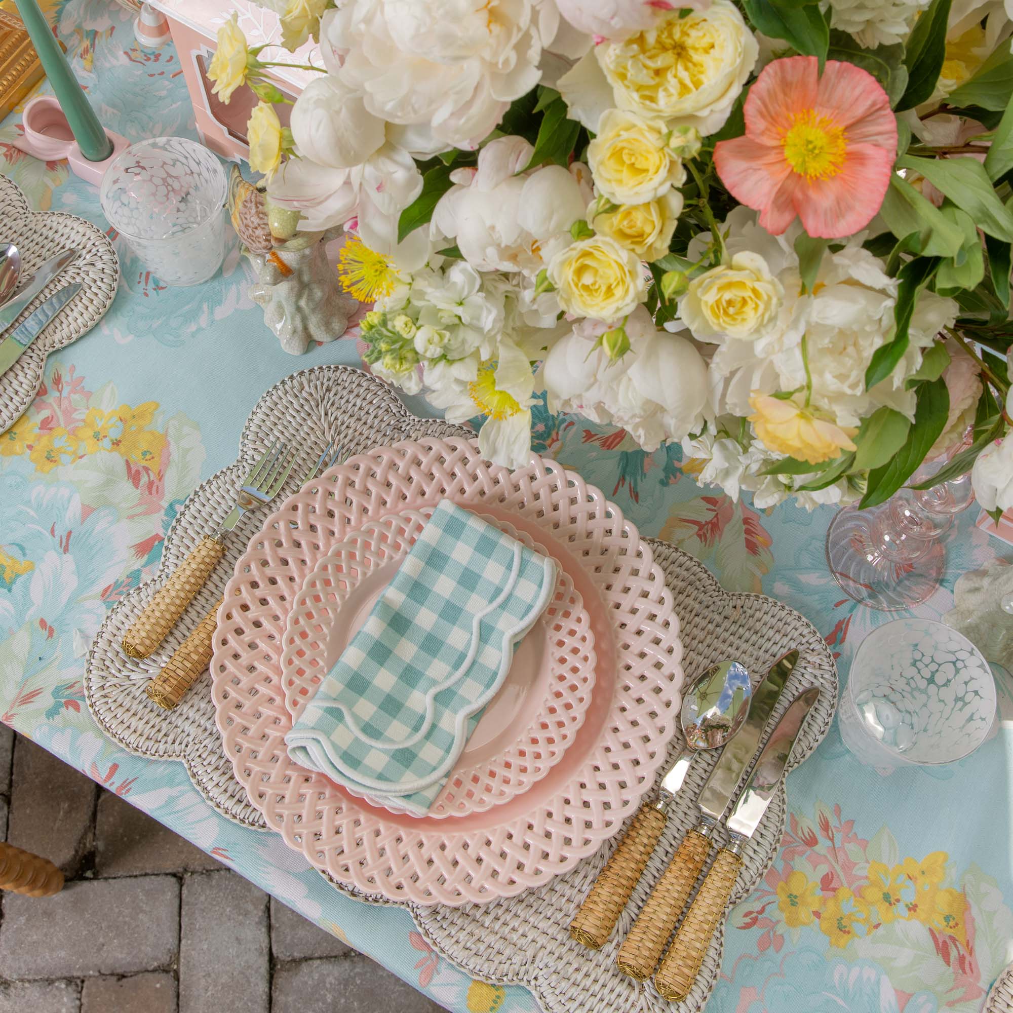 Pink Basketweave Starter Plates (Set of 4) - Image 11