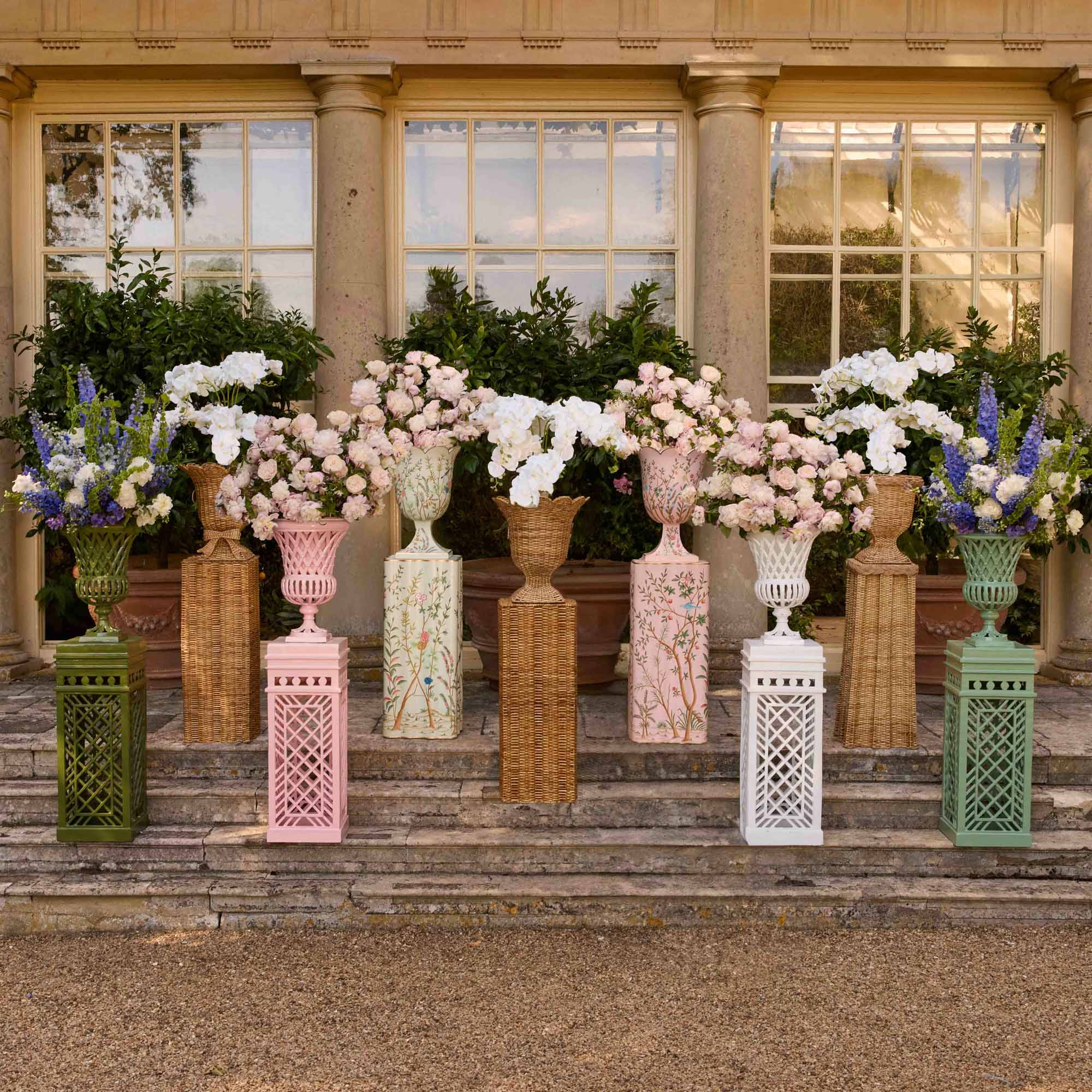 Liliana Scalloped Rattan Urn - Image 9