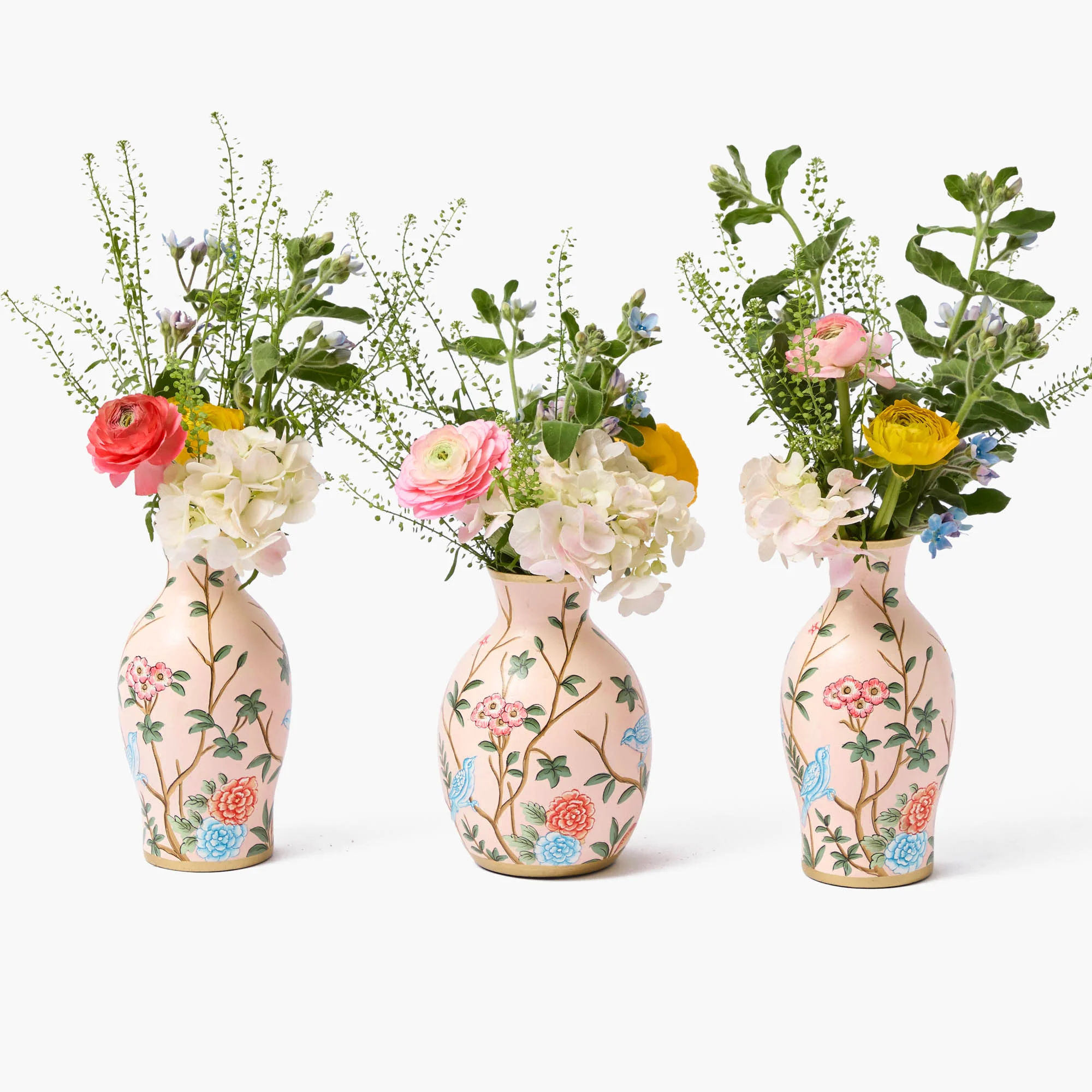 Pink Chinoiserie Tole Vases (Set of 3) - Image 10