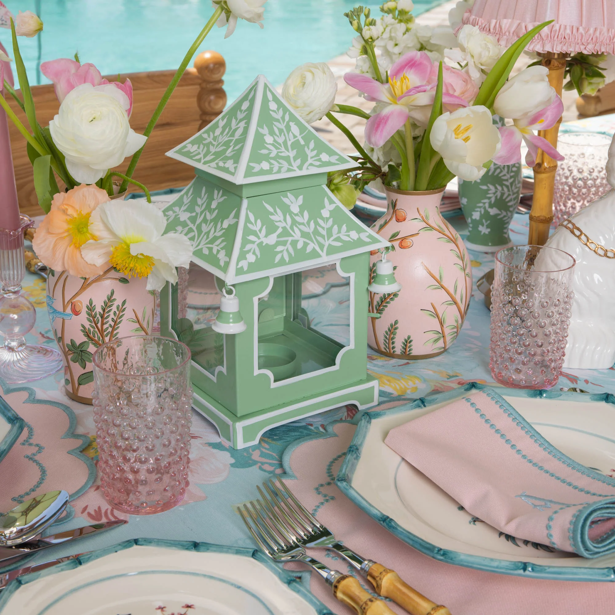 Pink Chinoiserie Tole Vases (Set of 3) - Image 12
