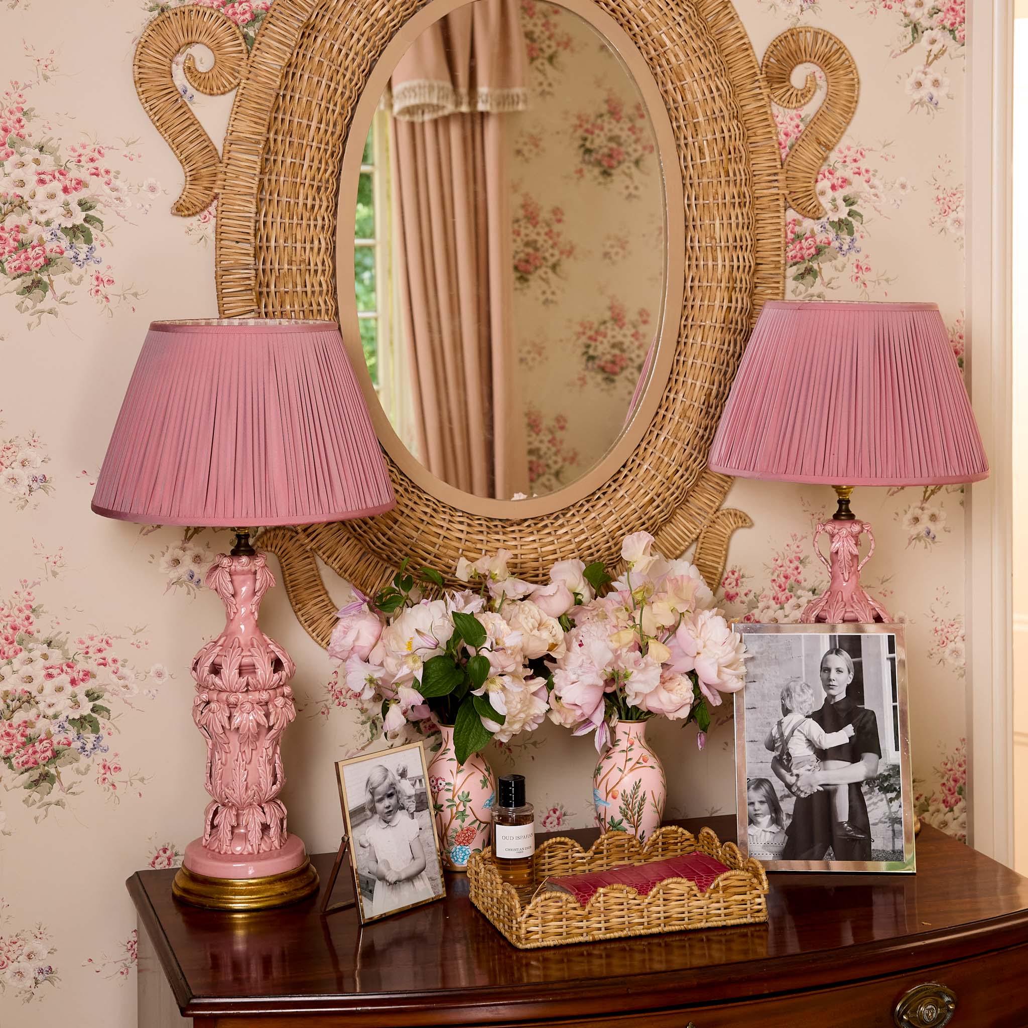 Pink Chinoiserie Tole Vases (Set of 3) - Image 9