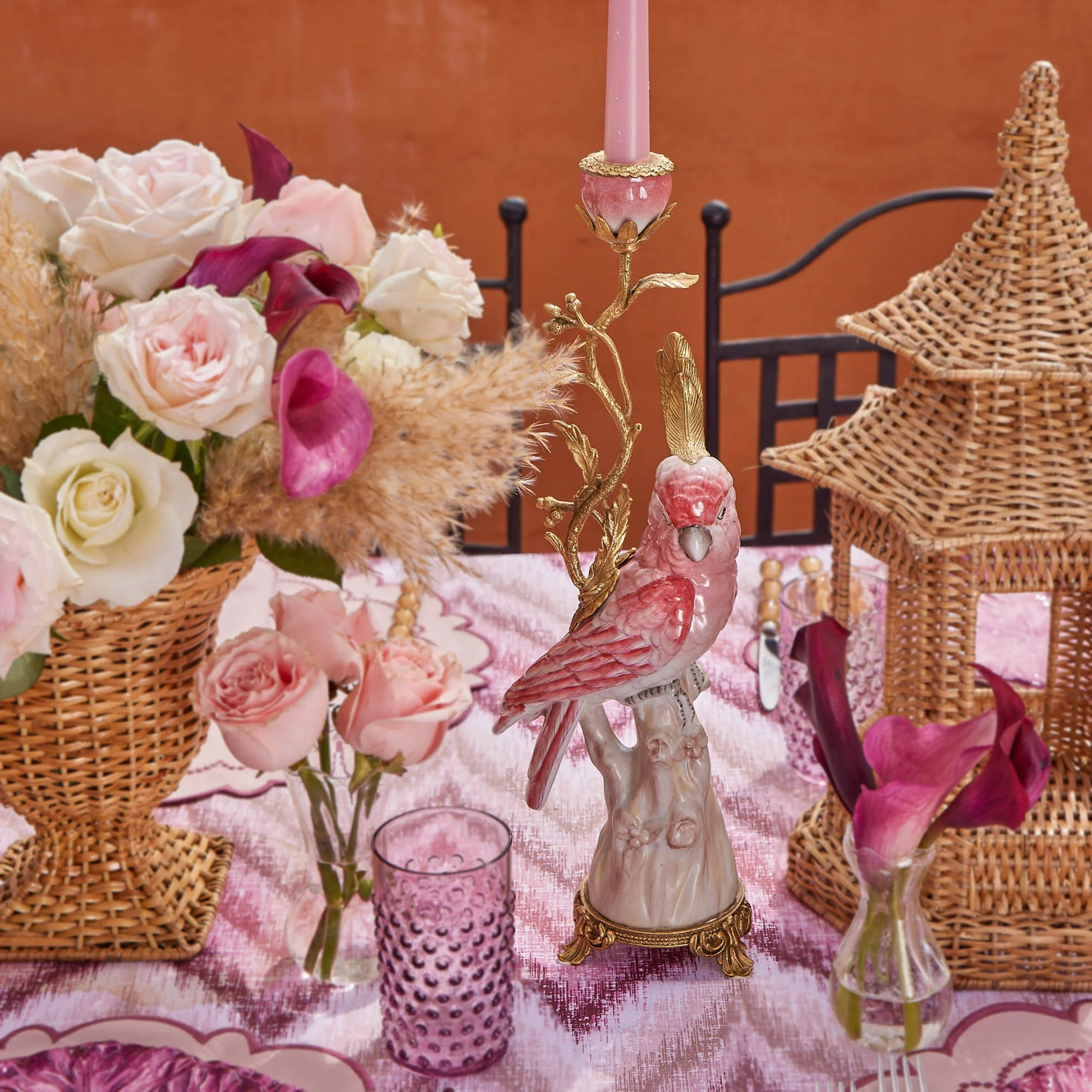 Pink Cockatiel Candle Holder - Image 6