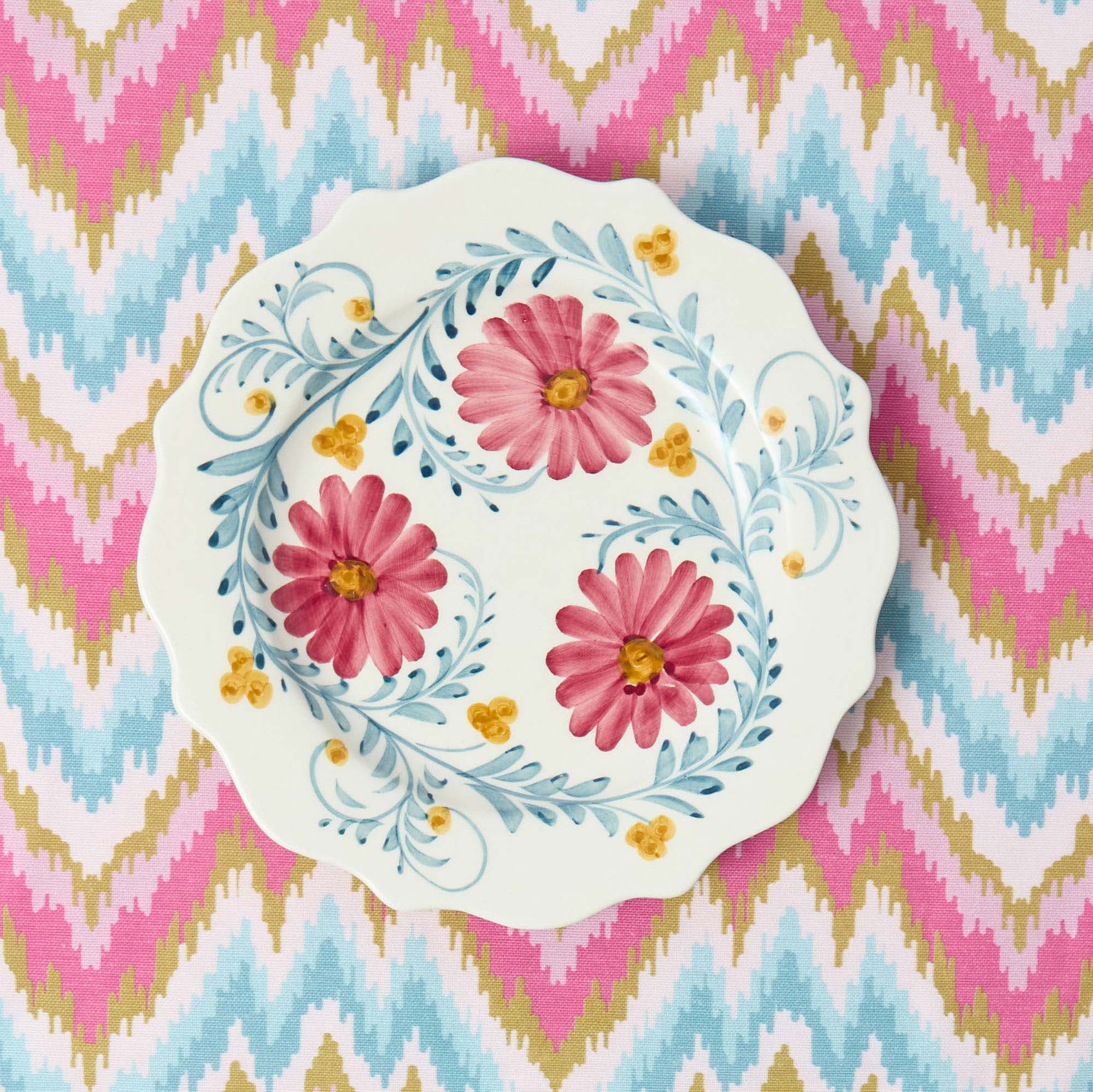 Pink Flowers Dinner Plates (Set of 4) - Image 6