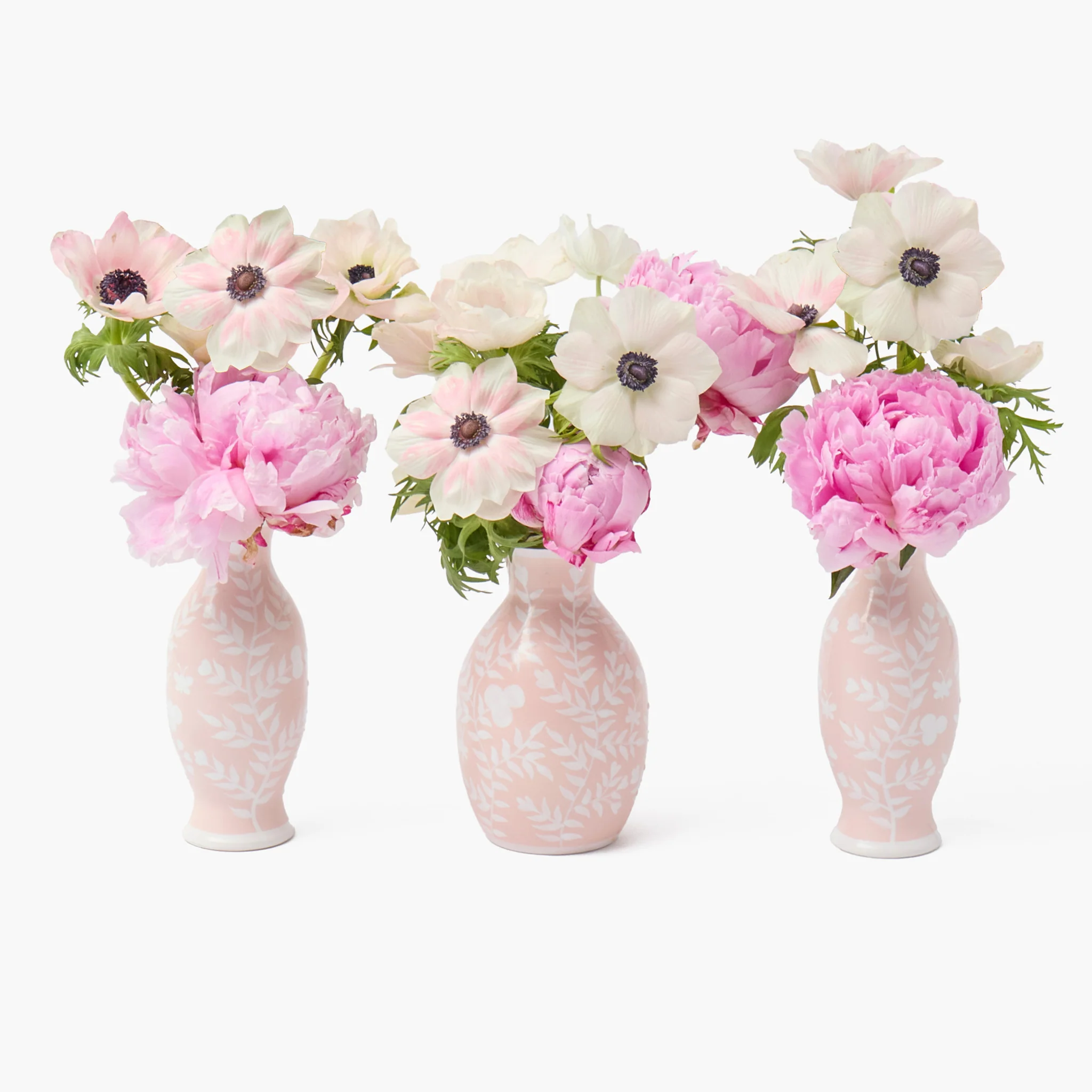 Pink Hand Painted Tole Bud Vases (Set of 3) - Image 6