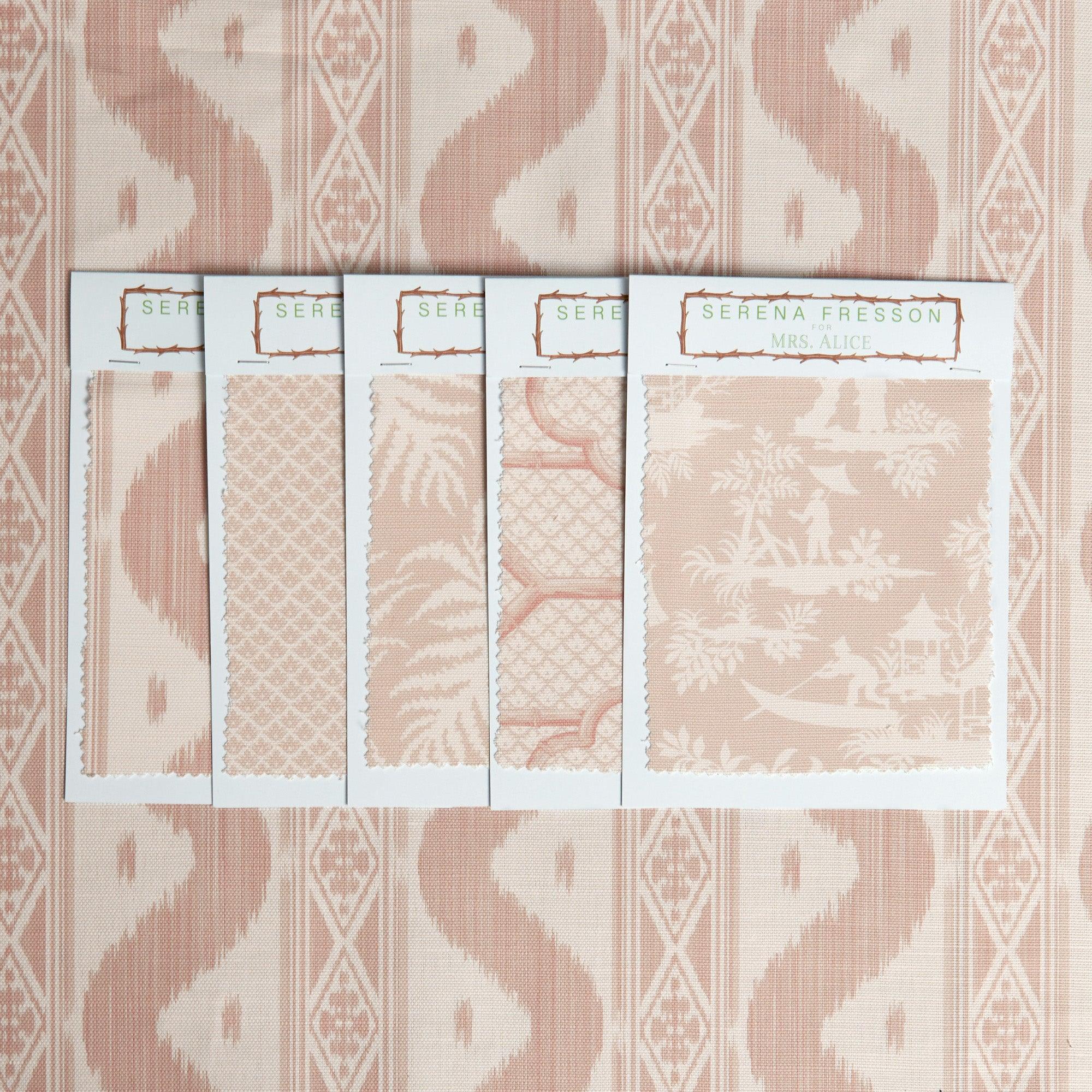 Pink Ikat Stripe Fabric - Image 6