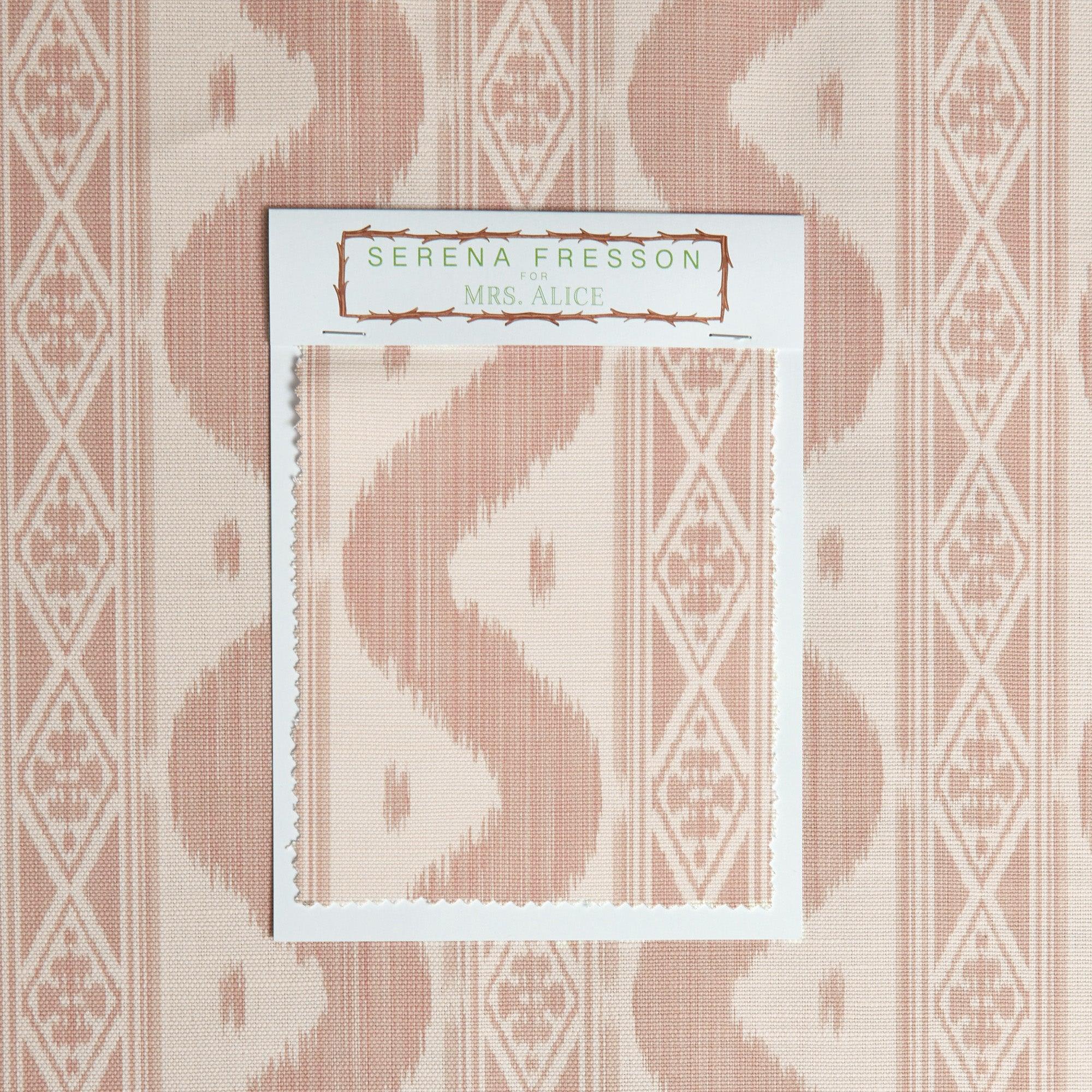 Pink Ikat Stripe Fabric - Image 8