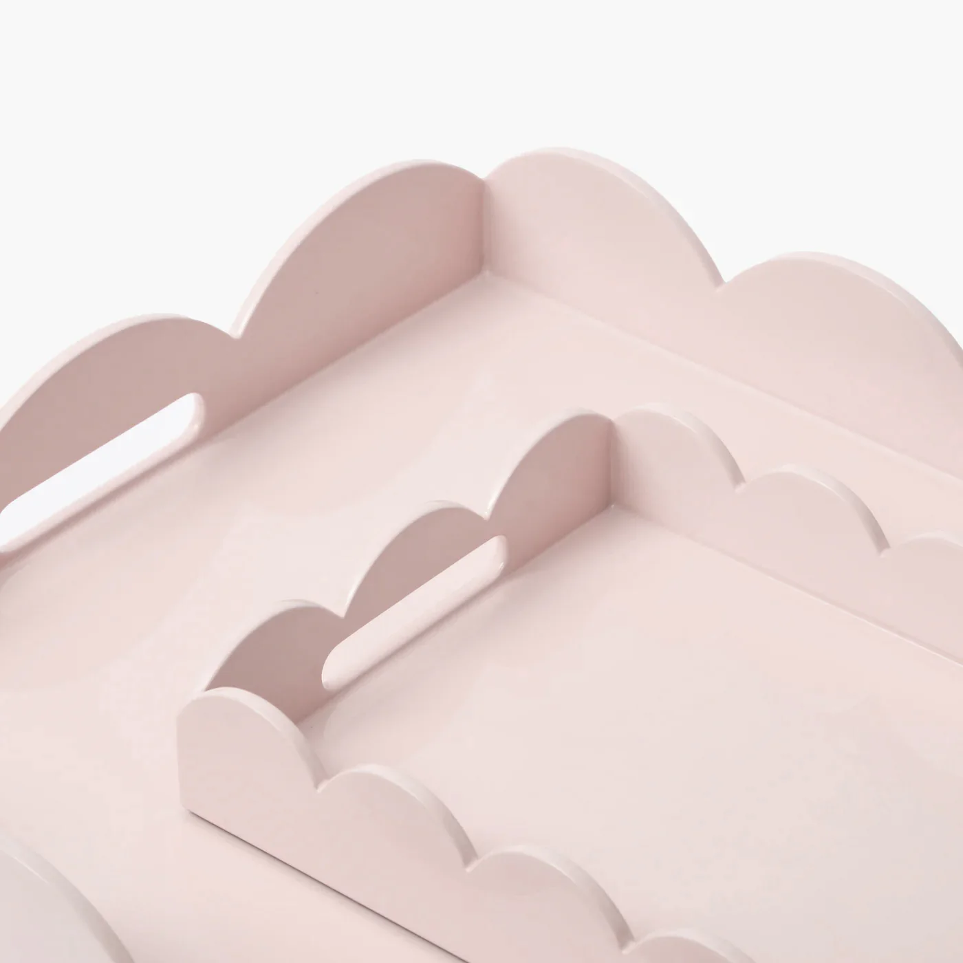 Soft Pink Lacquer Tray Set - Image 4