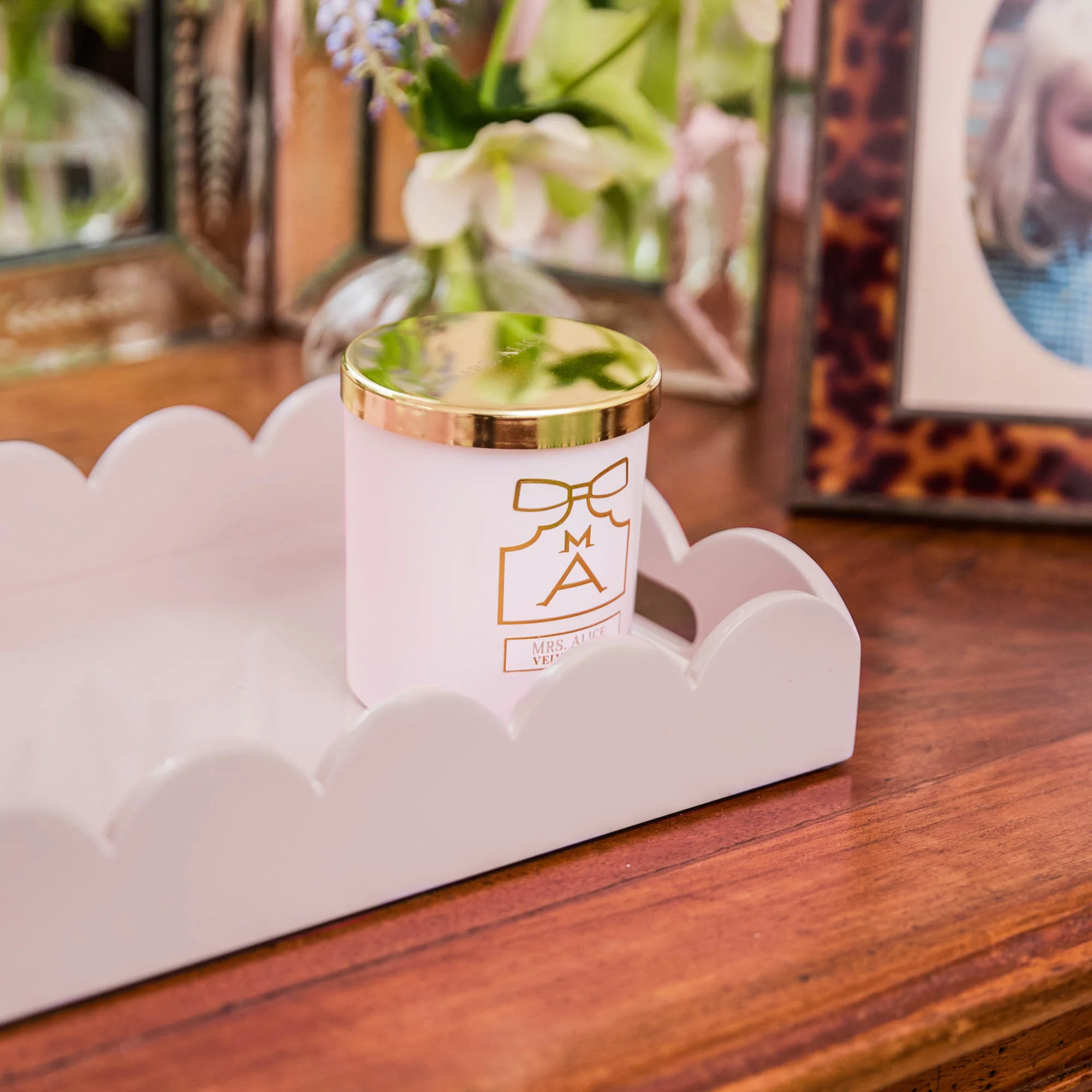 Soft Pink Lacquer Tray Set - Image 6
