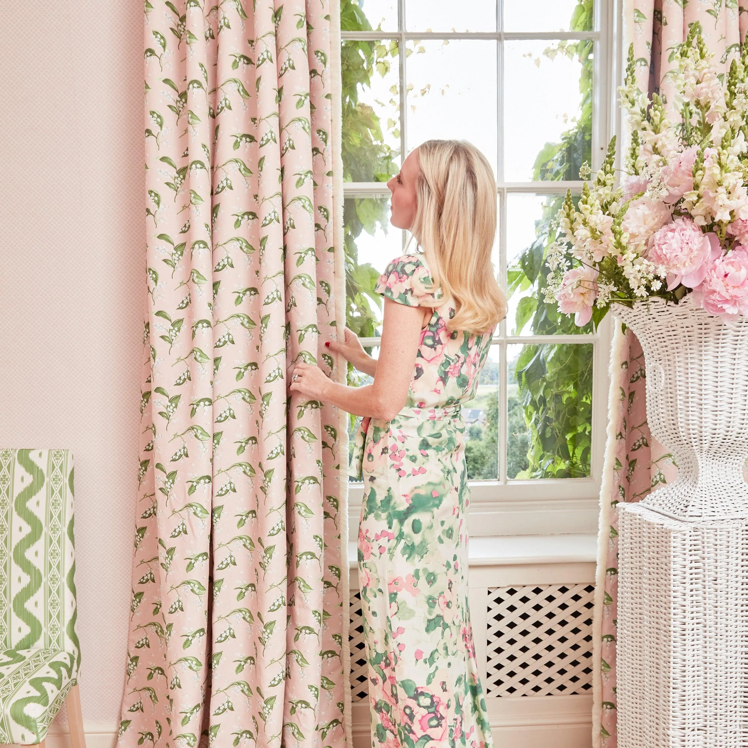 Pink Lily of the Valley Fabric - Image 7