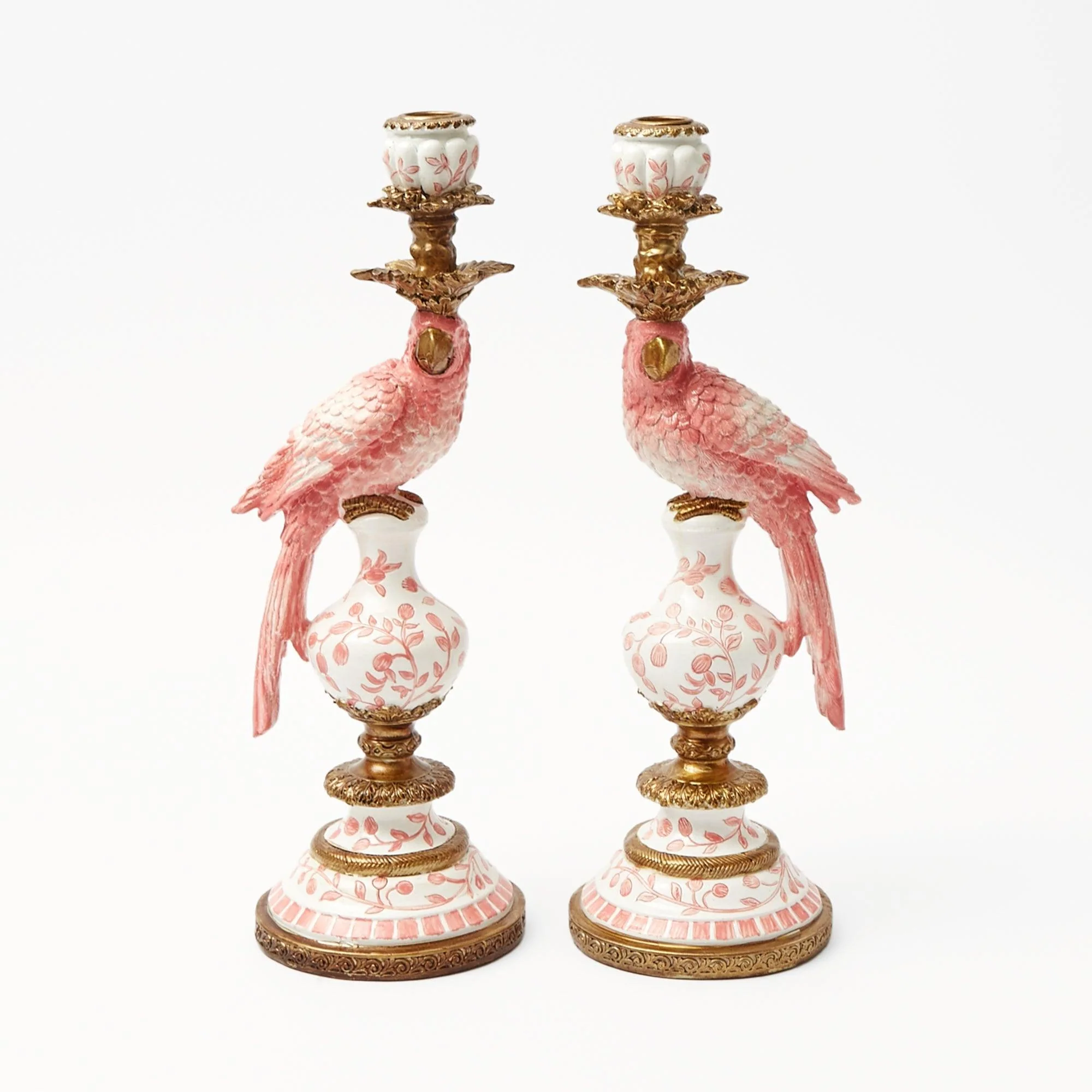 Pink Parrot Candle Holders (Pair) - Image 9