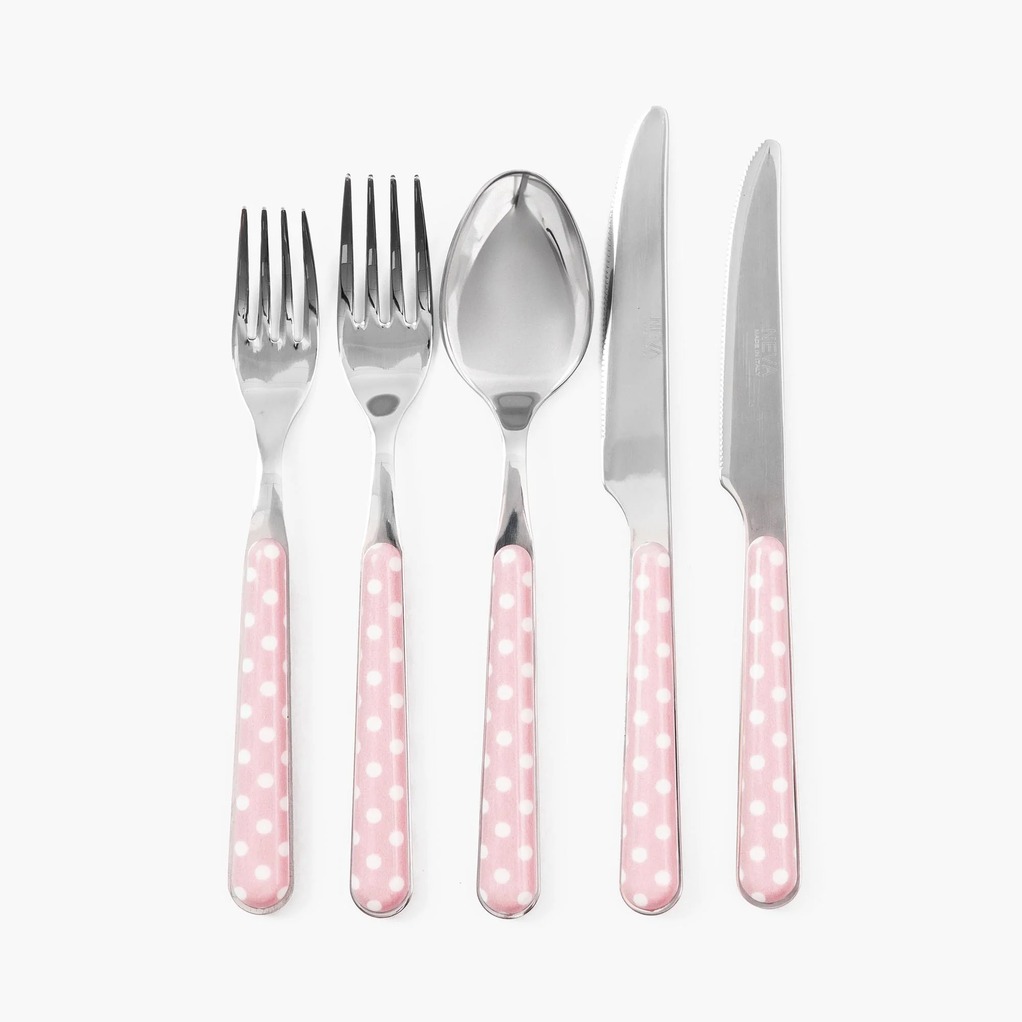 Pink Polka Dot Cutlery (5 piece)