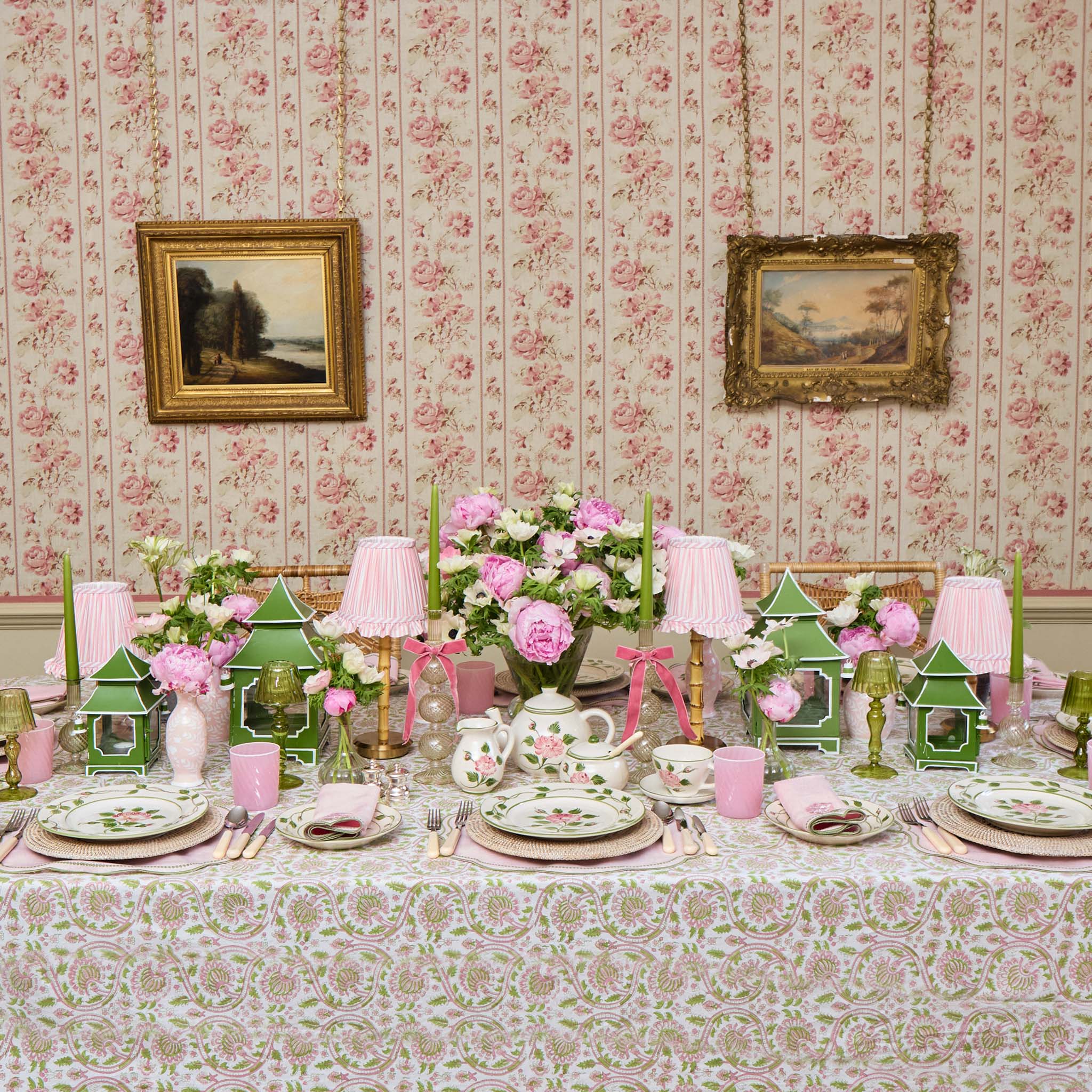 Pink Striped Ruffle Lampshade (18cm) - Image 9