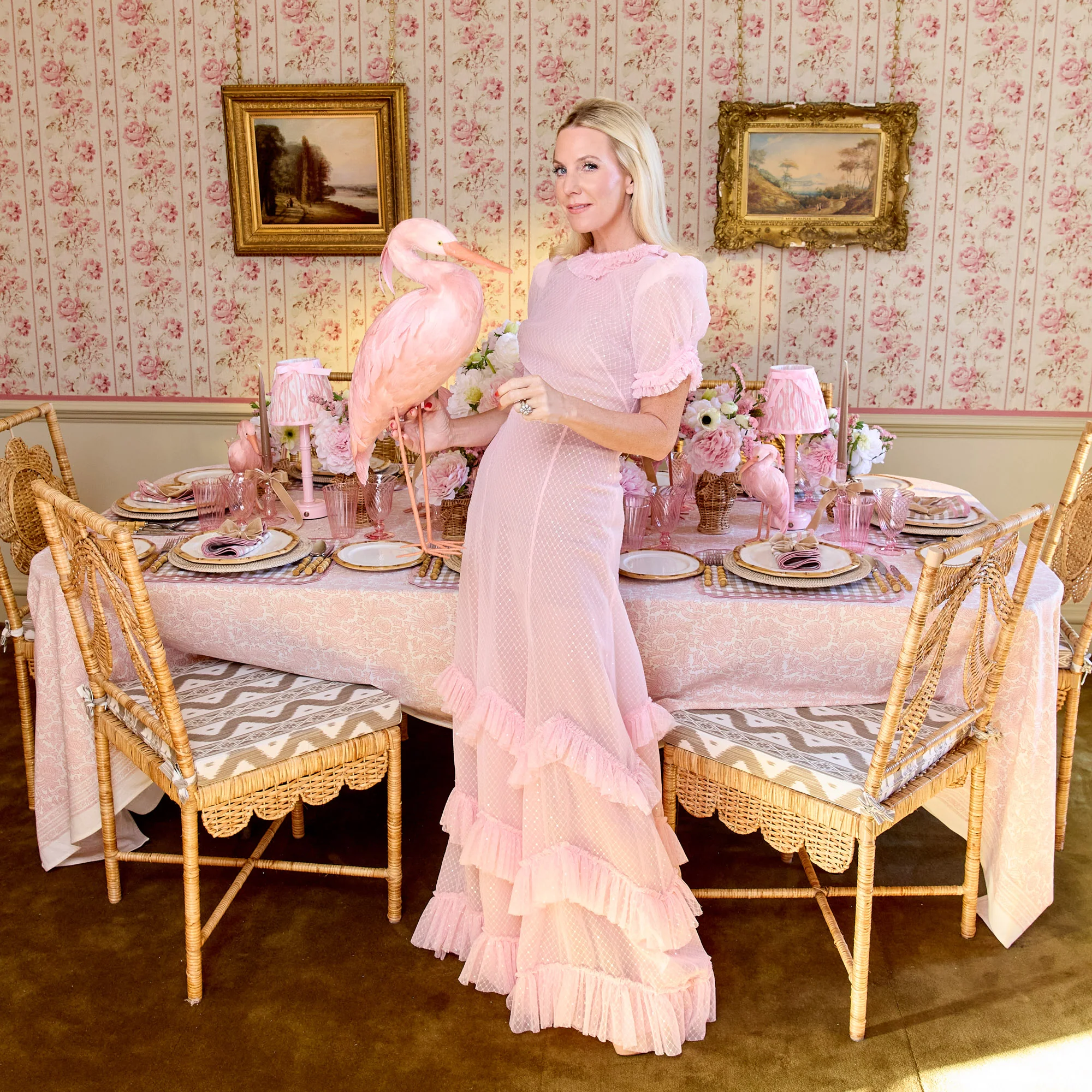Pink Saskia Stork (Pair) - 60cm - Image 13