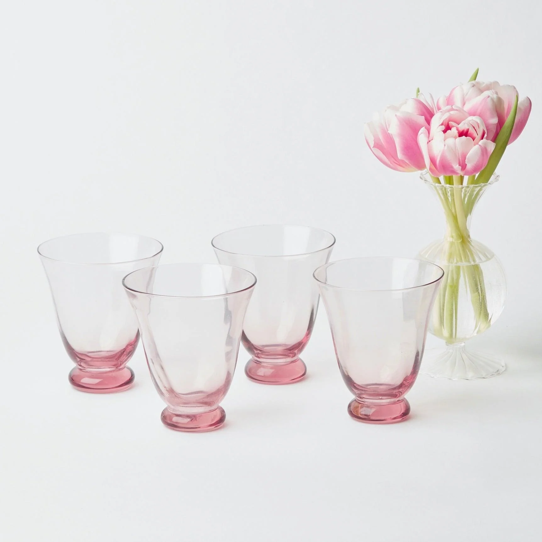 Pink Tulip Water Glasses (Set of 4) - Image 13