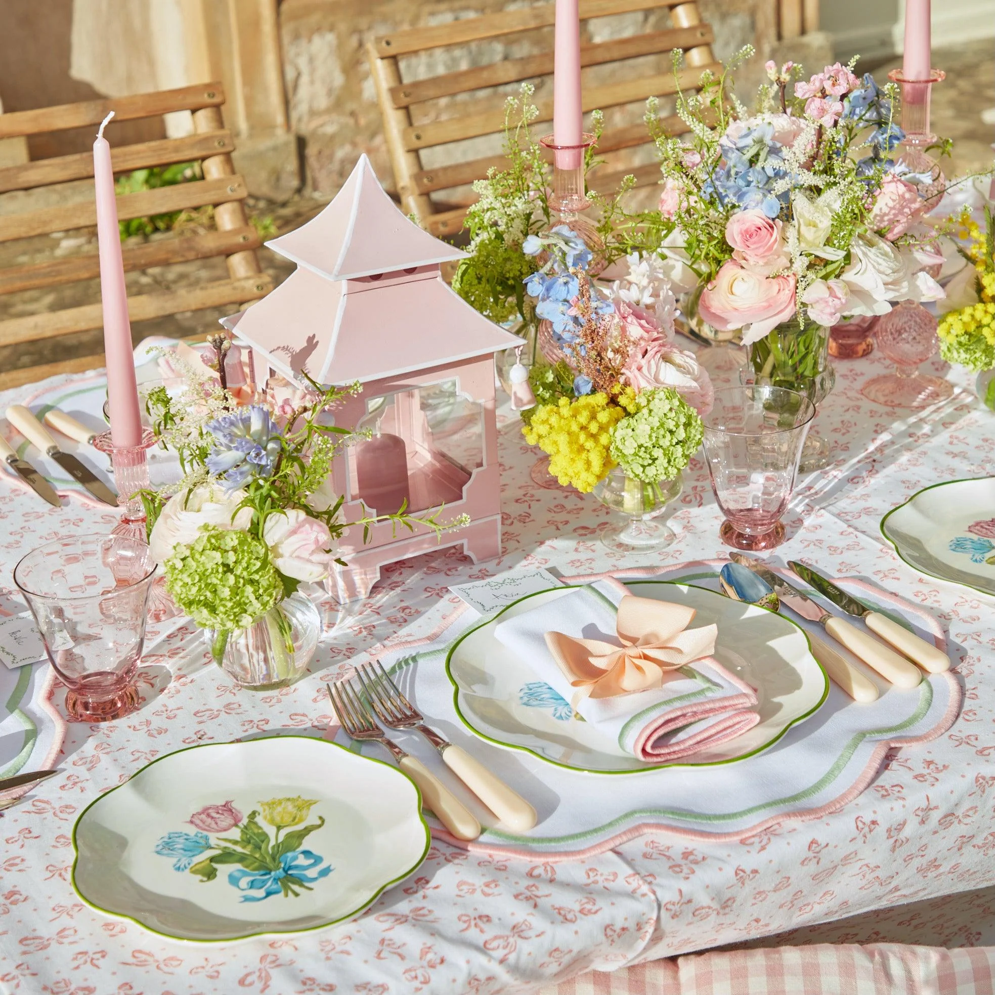 Pink Tulip Water Glasses (Set of 4) - Image 9
