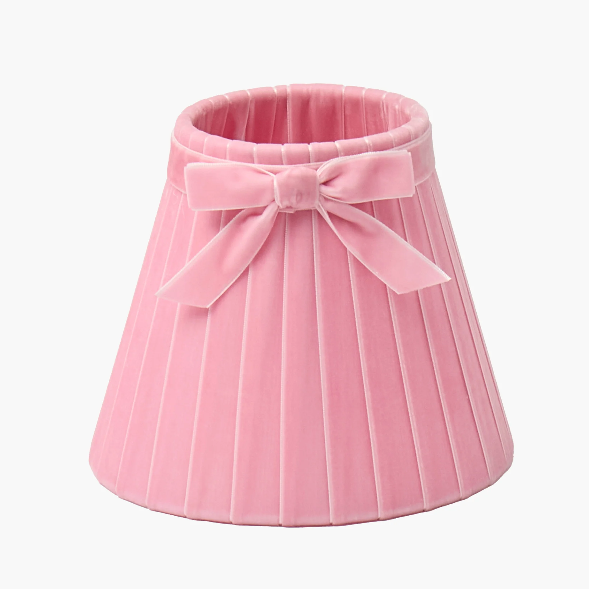 Square Rechargeable Lamp with Pink Velvet Bow Shade (18cm) - Image 5