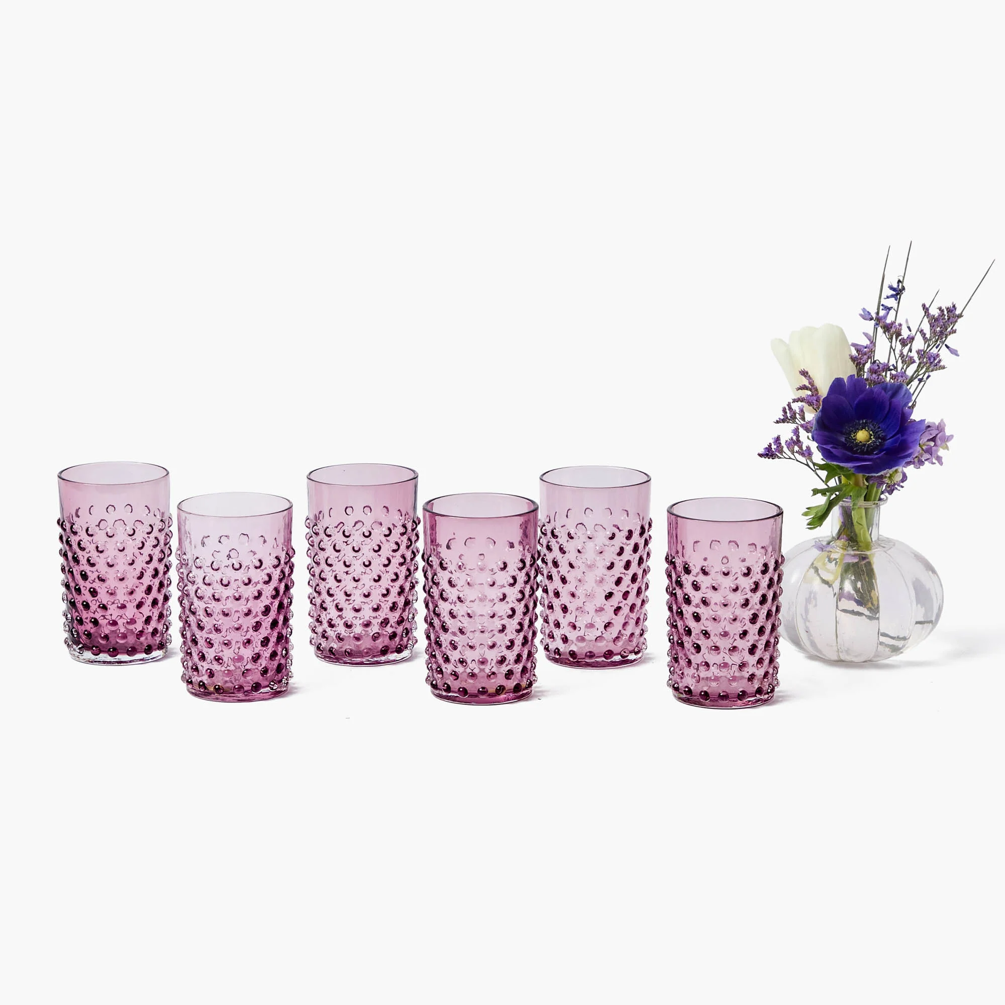 Purple Hobnail Glasses (Set of 6) - Image 10