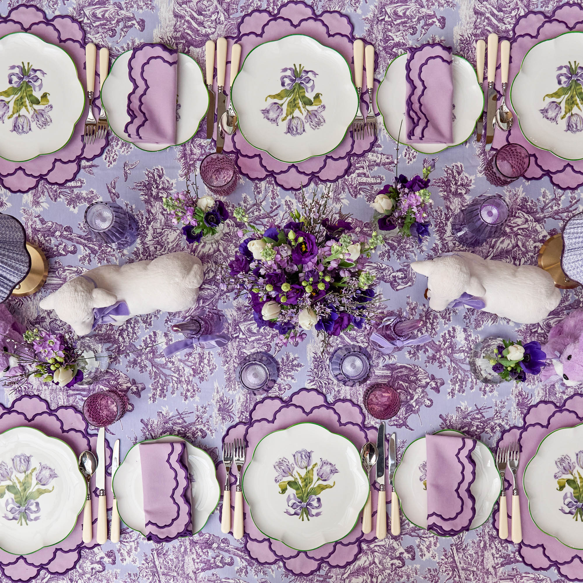 Purple Hobnail Glasses (Set of 6) - Image 12