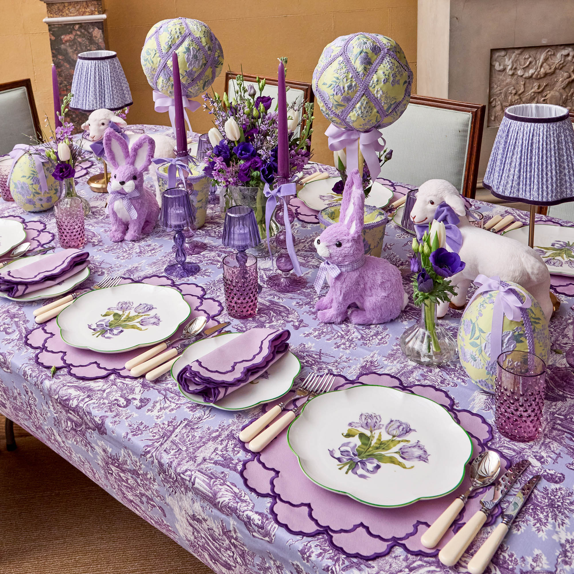 Purple Hobnail Glasses (Set of 6) - Image 14