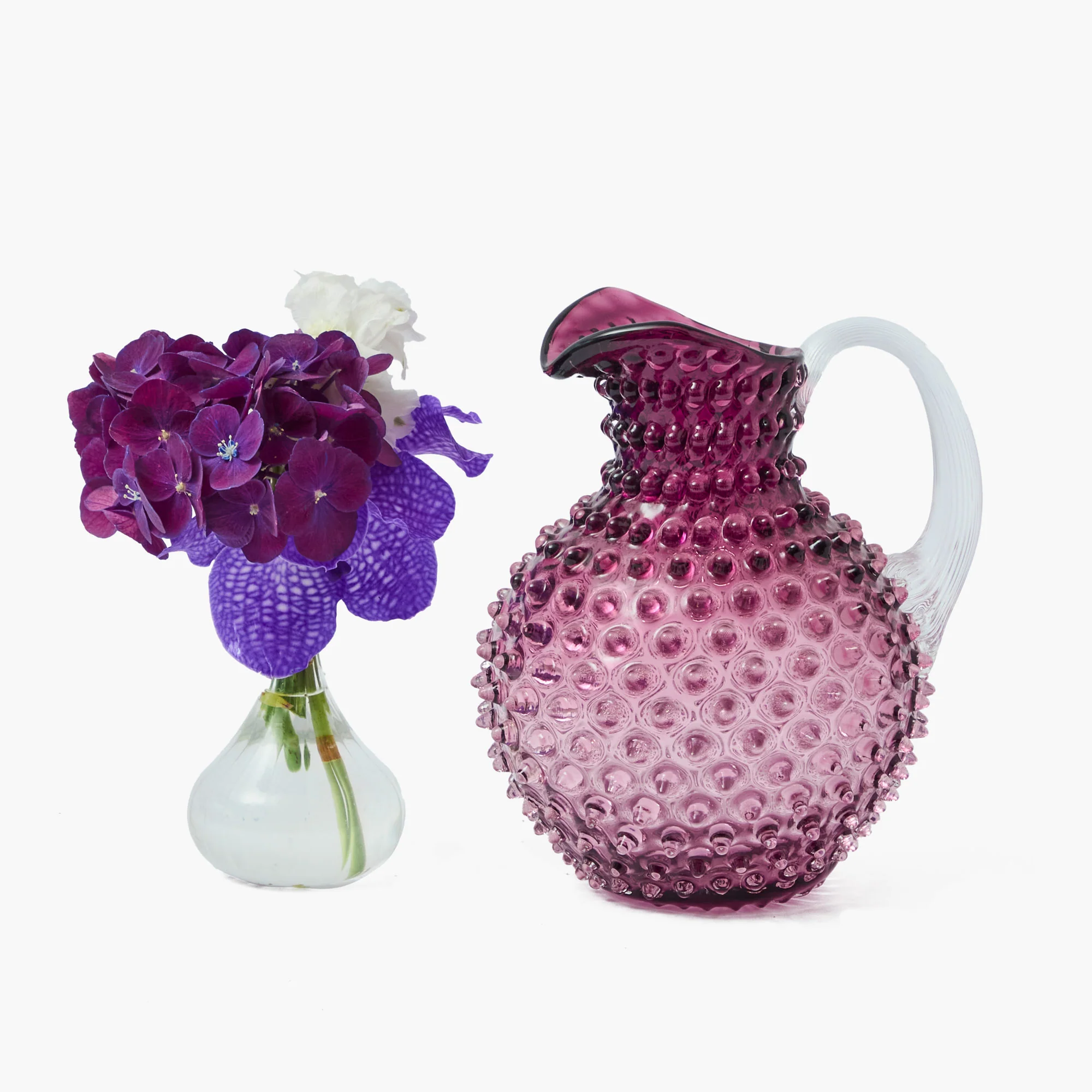 Purple Hobnail Jug & Glasses (Set of 6) - Image 5