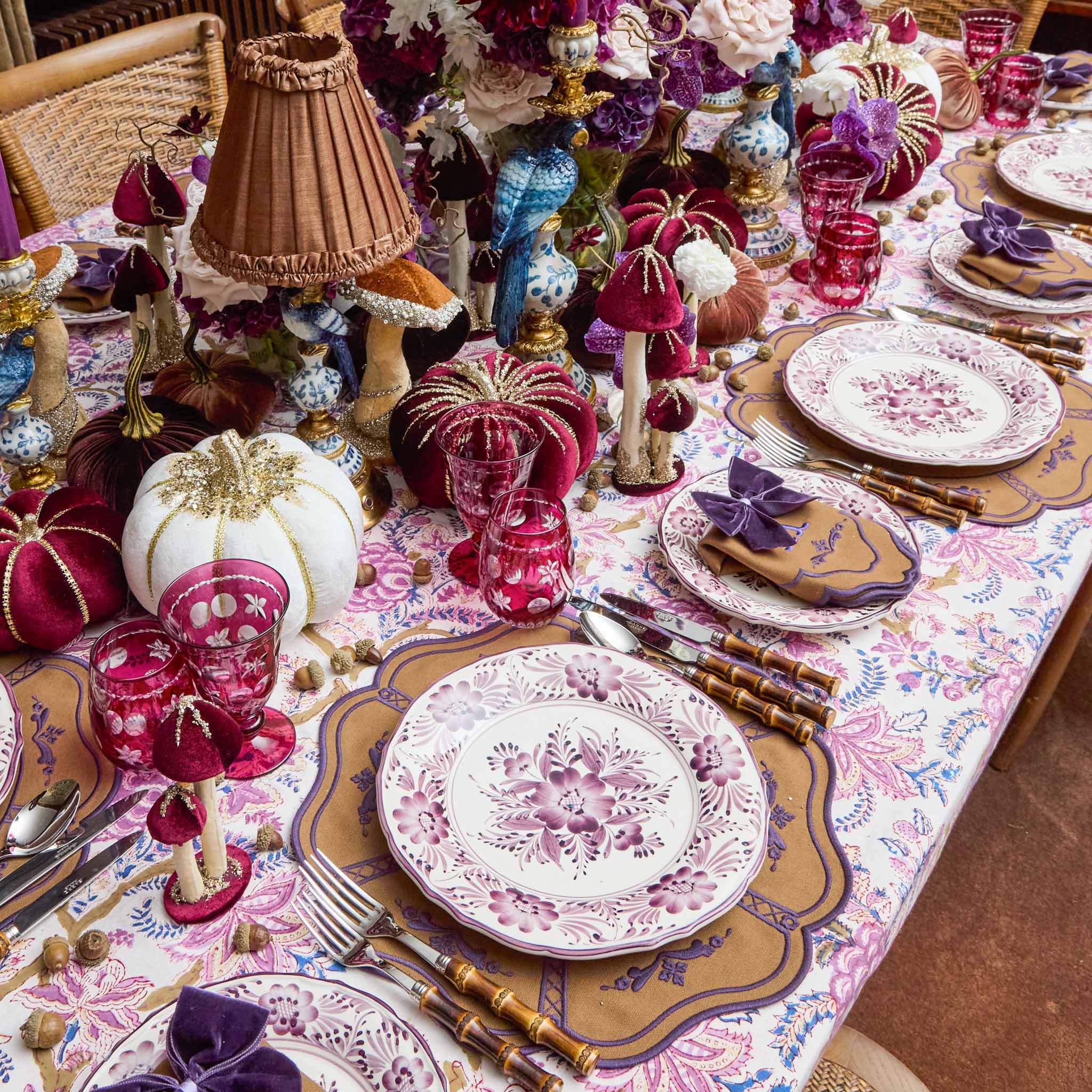 Purple Pandora Dinner & Starter Plates (Set of 8) - Image 15