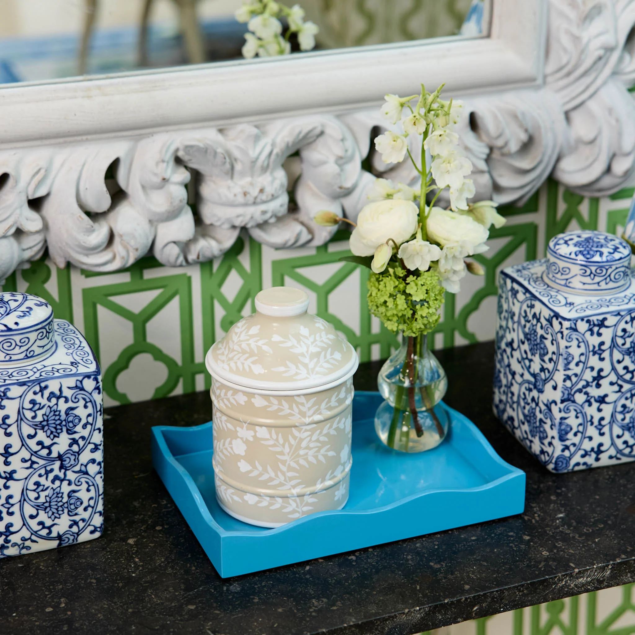 Putty Chinoiserie Canister - Image 2