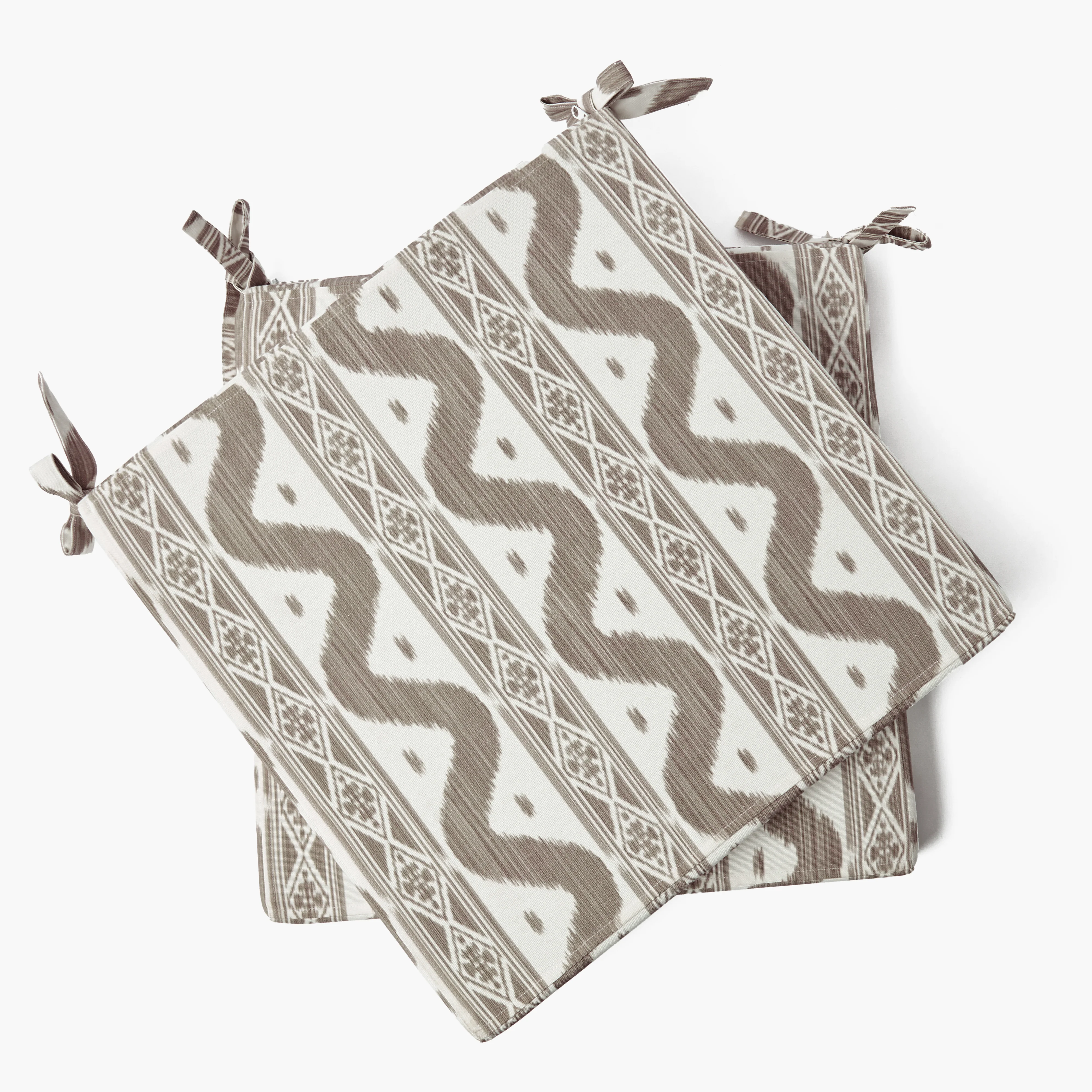 Putty Ikat Seat Pad Cushion