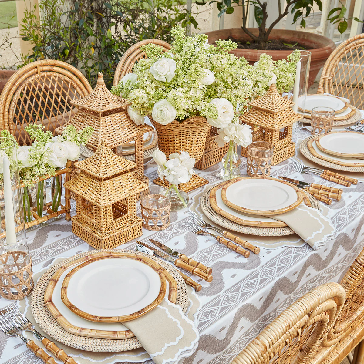 Putty Ikat Tablecloth - Image 3