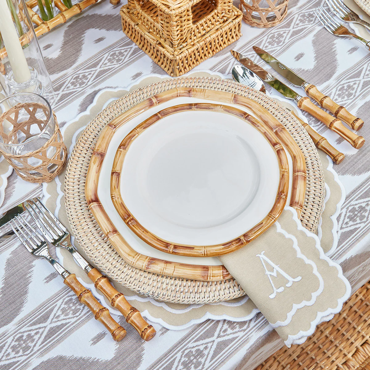 Putty Ikat Tablecloth - Image 4