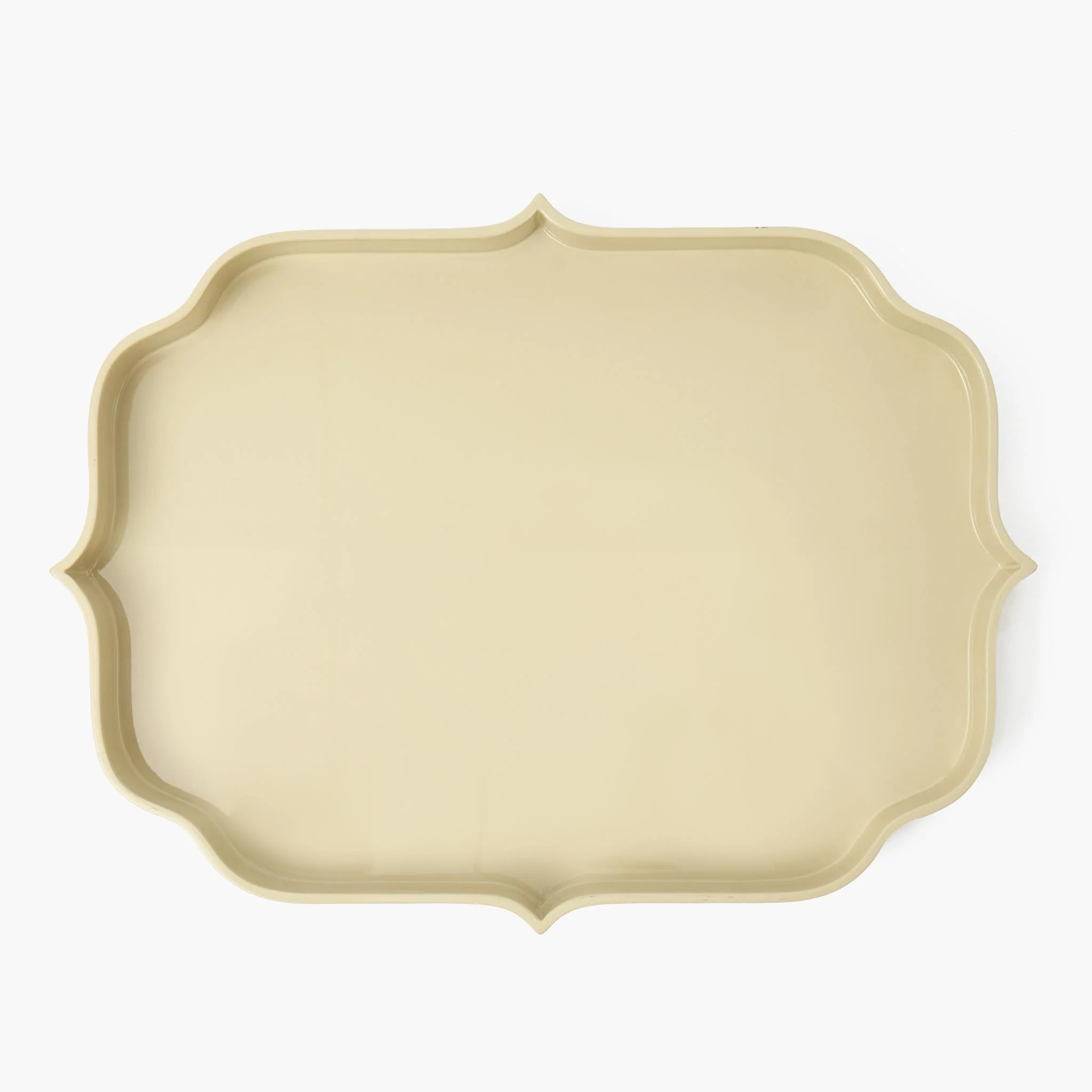 Putty Lacquer Quatrefoil Tray - Image 6