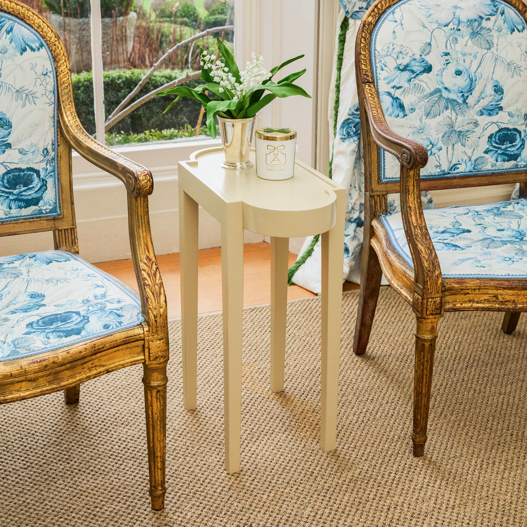 Putty Lacquer Rectangle Side Table - Image 10