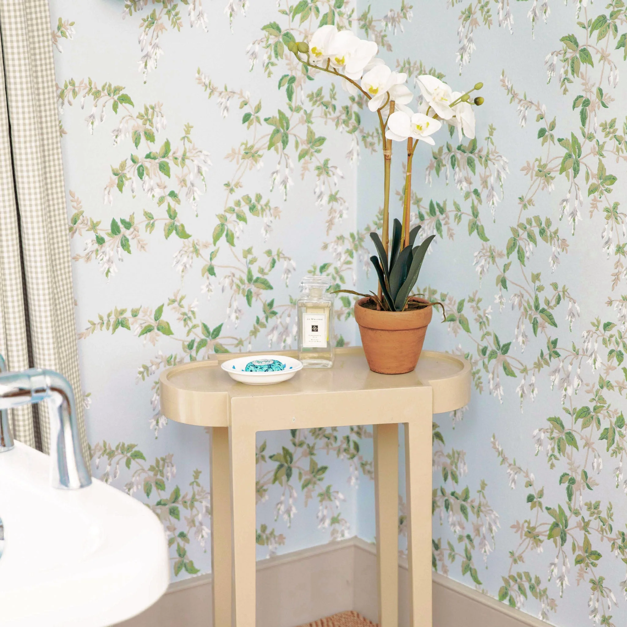 Putty Lacquer Rectangle Side Table - Image 2