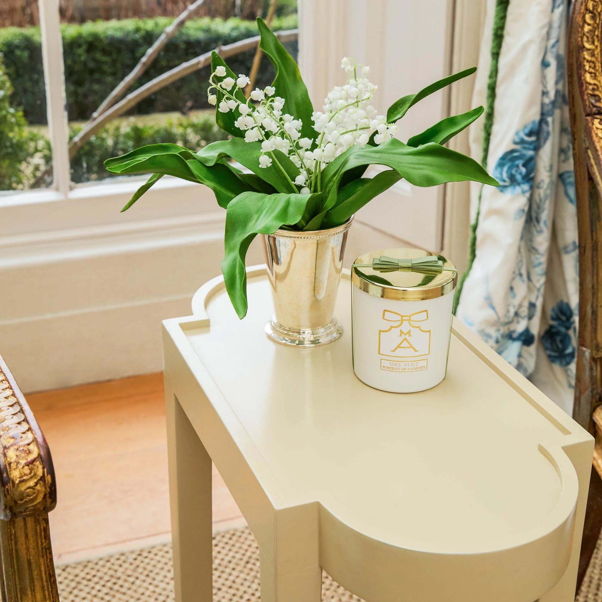 Putty Lacquer Rectangle Side Table - Image 8