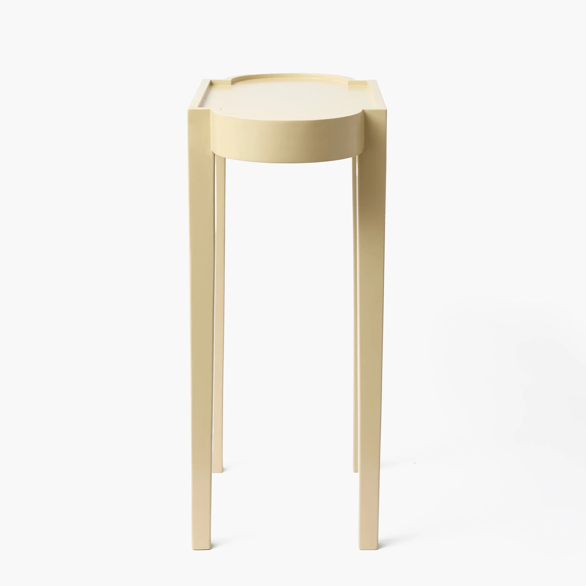Putty Lacquer Rectangle Side Table - Image 9