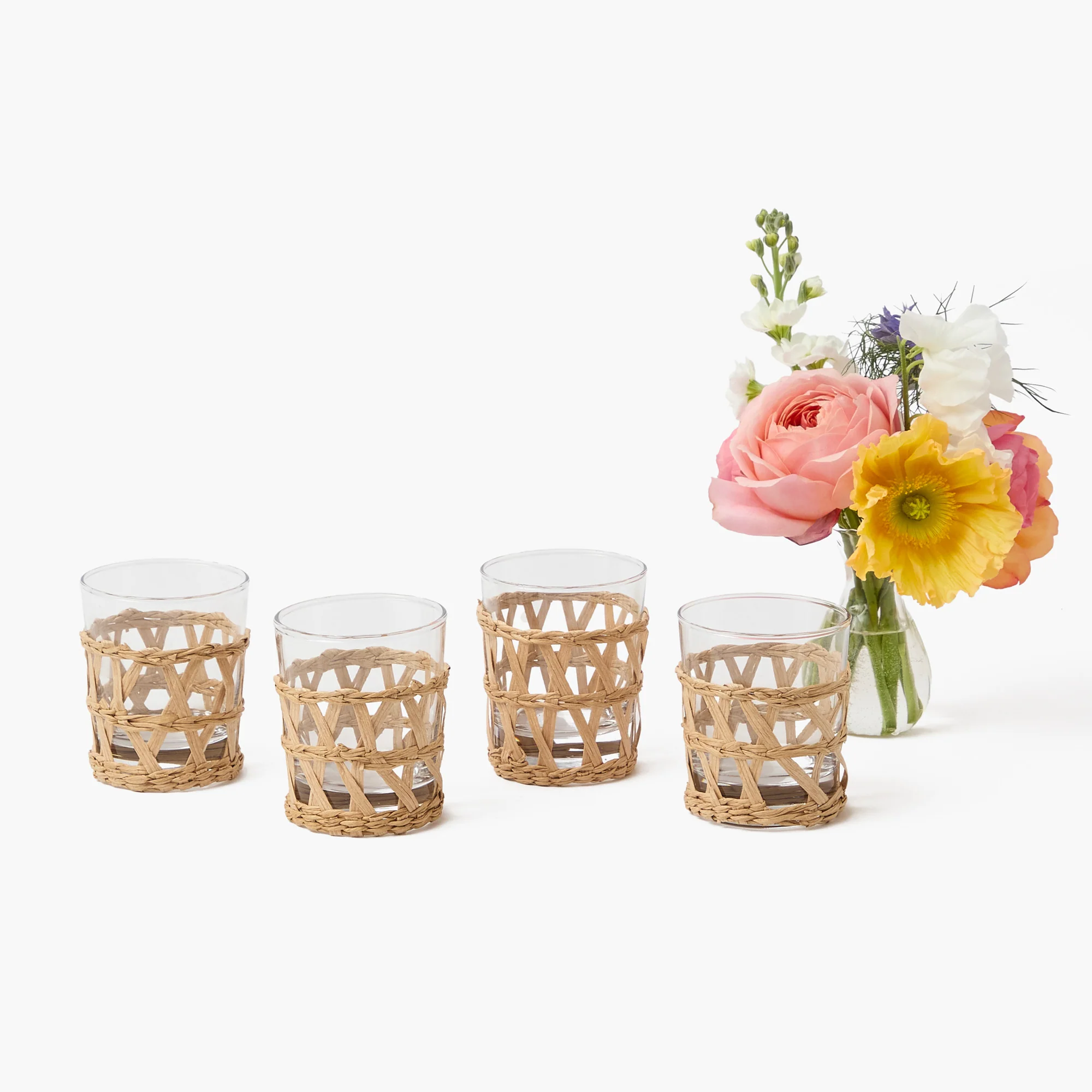 Raffia Water Glasses (Set of 4) - Image 6