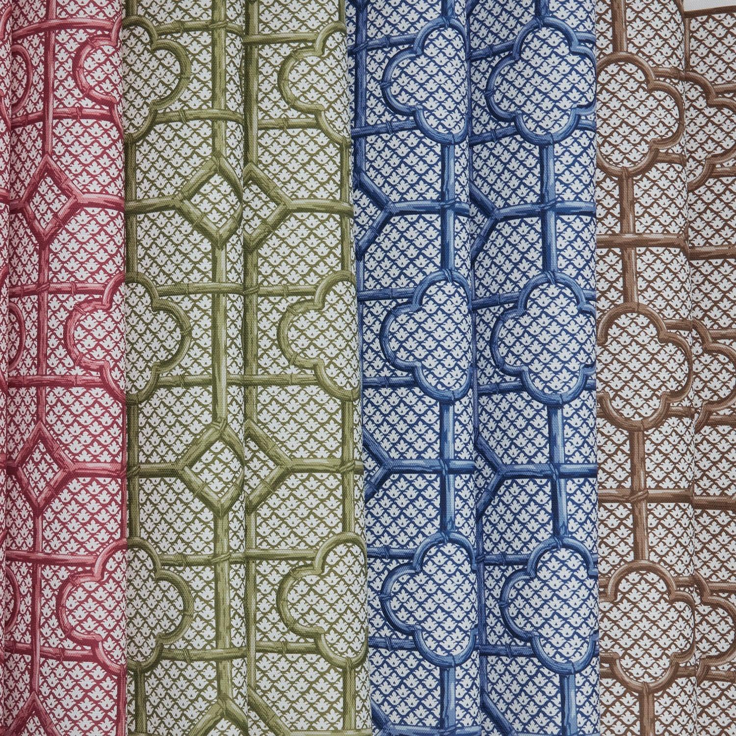 Raspberry Pink Bamboo Trellis Fabric - Image 6