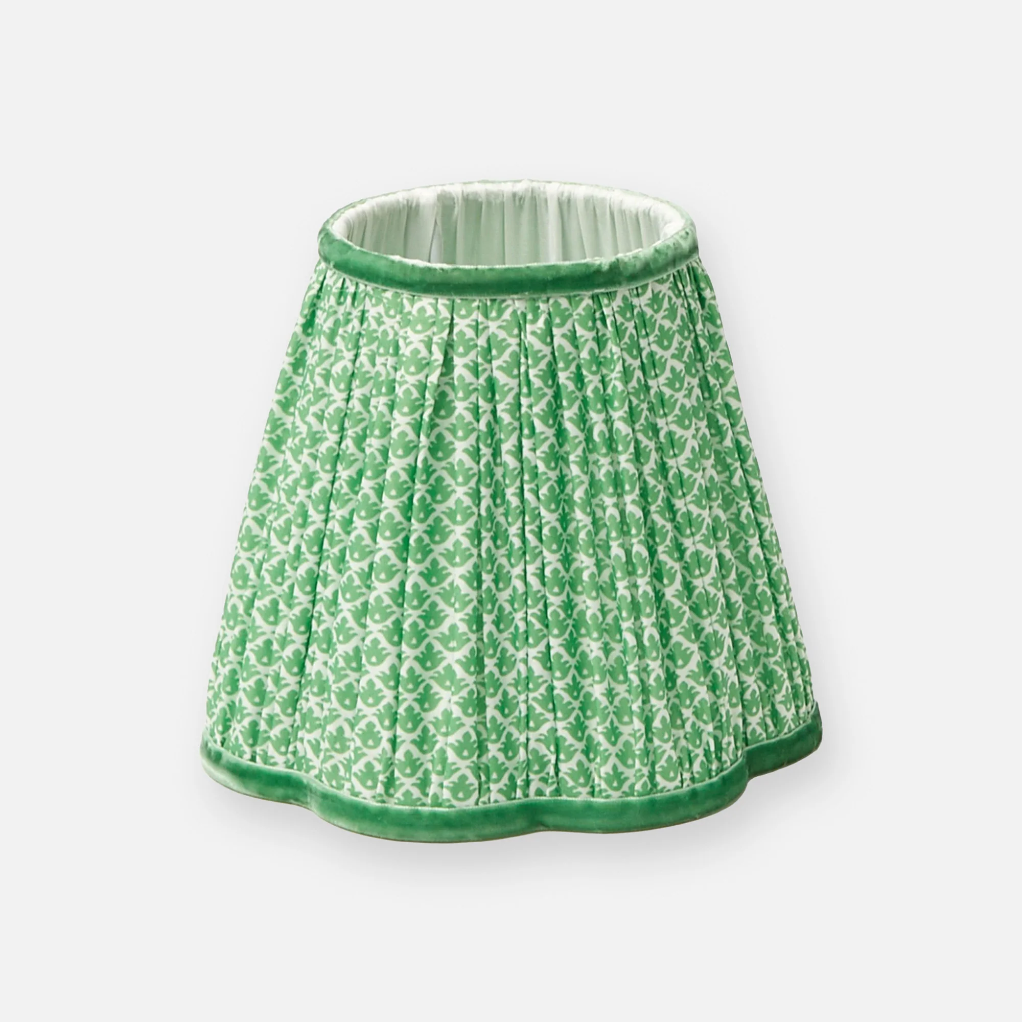 Rattan Bardot Rechargeable Lamp with Green Lotus Shade (18cm) - Image 3