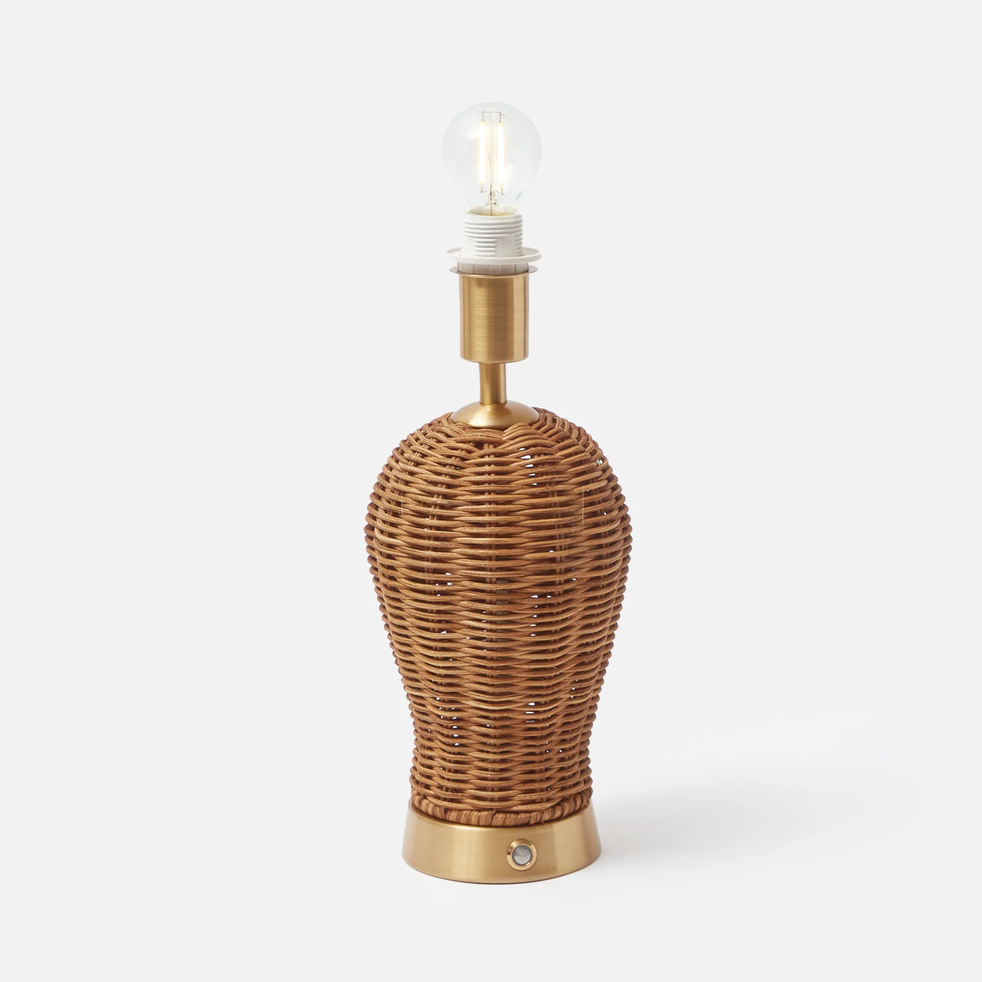 Rattan Blanche Rechargeable Lamp