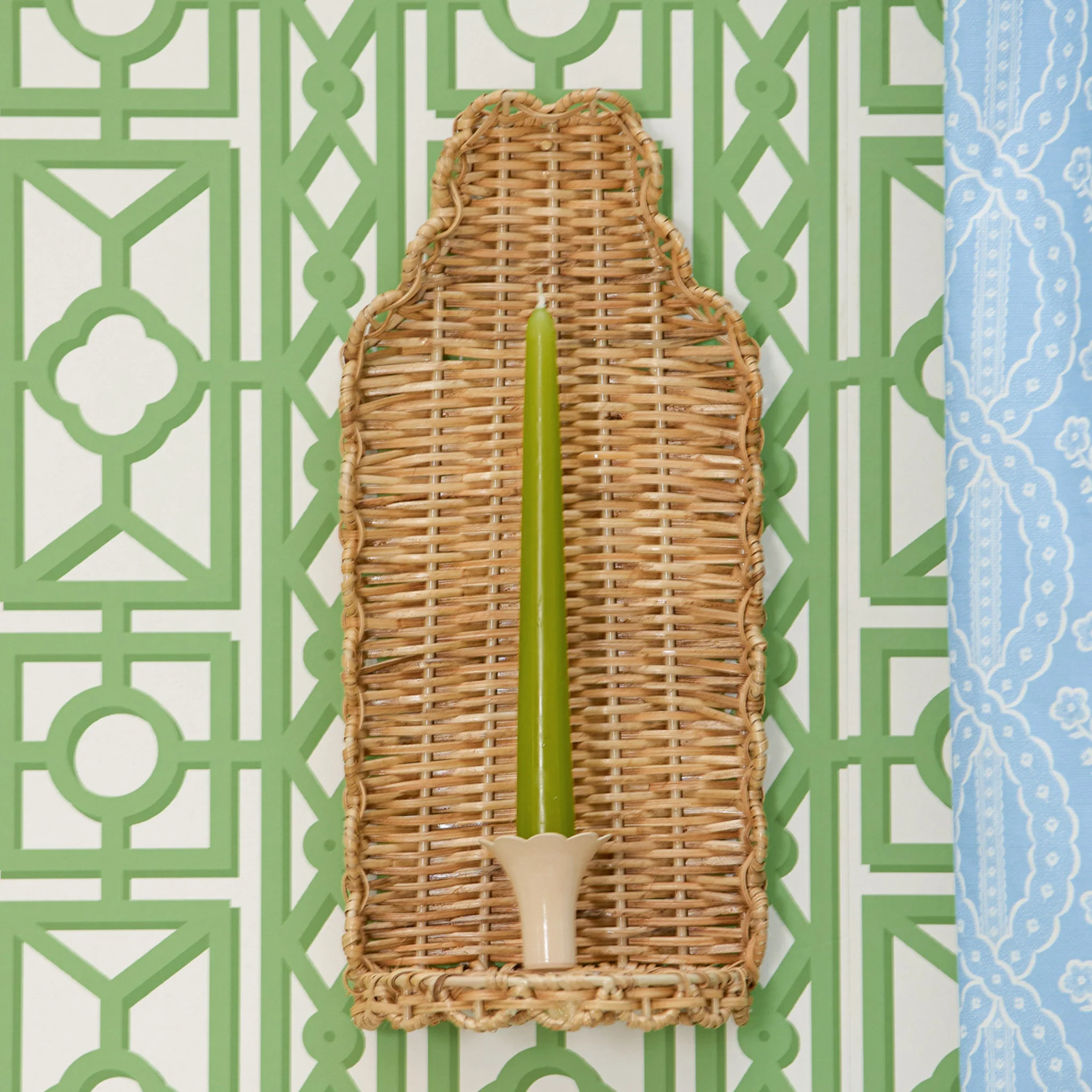 Rattan Candle Sconce - Image 2