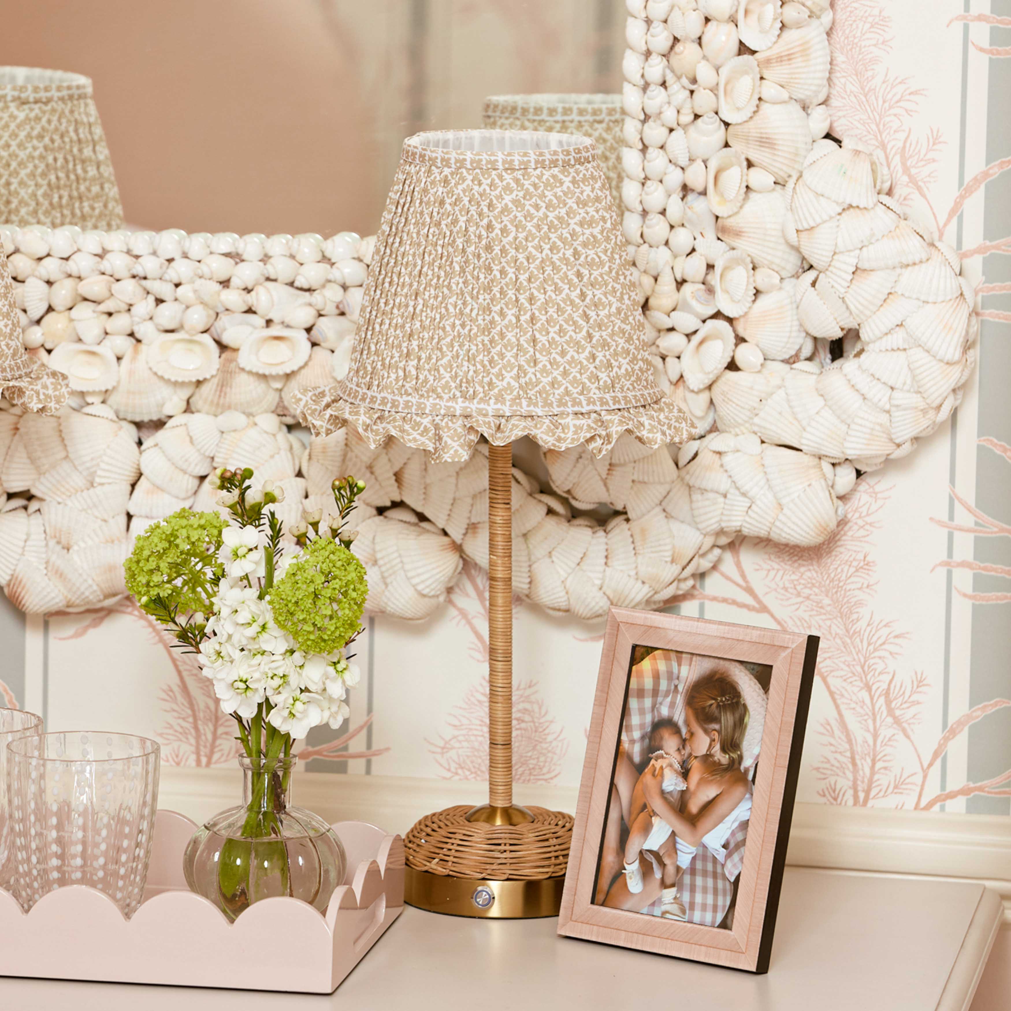 Putty Lotus Ruffle Lampshade (18cm) - Image 2