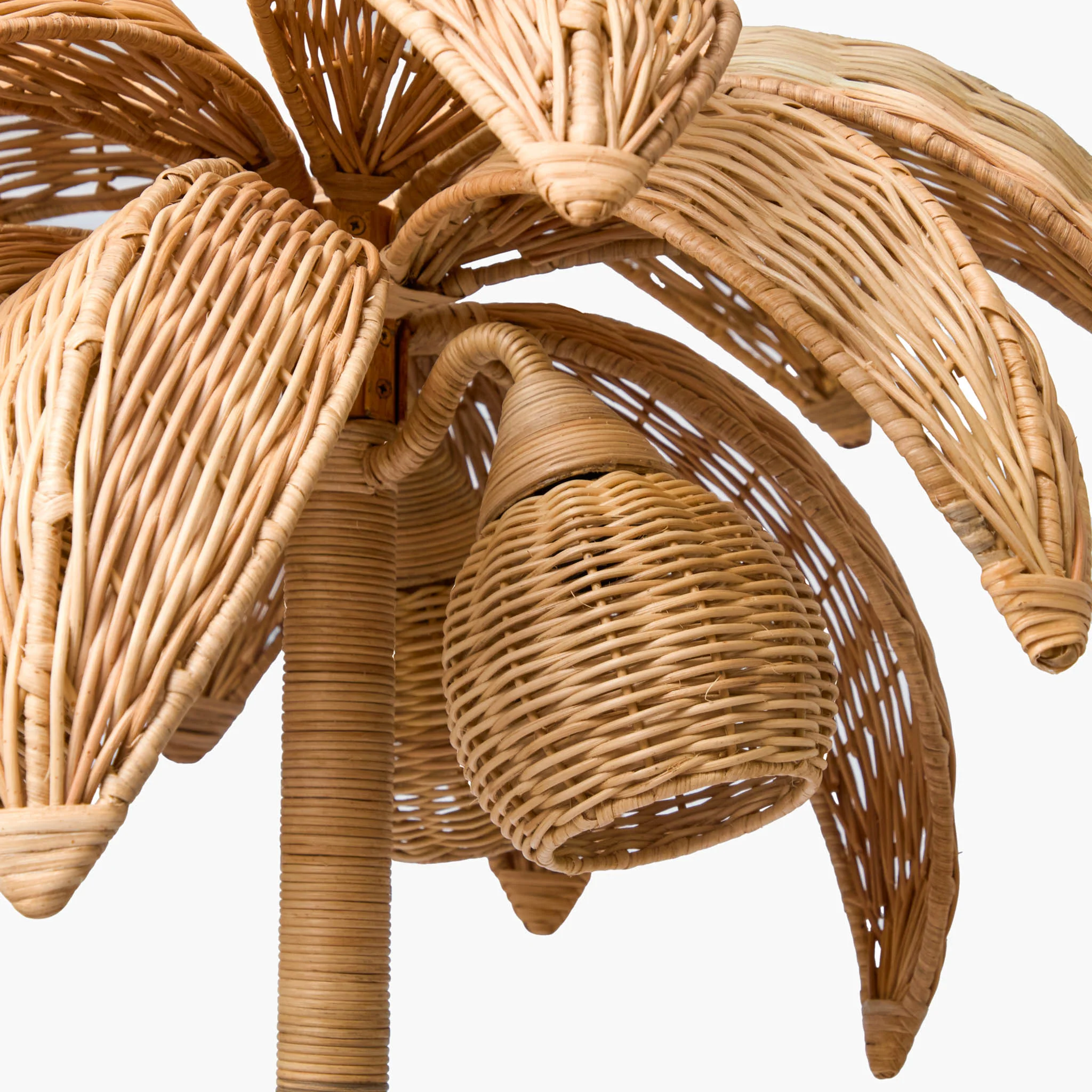 Rattan Palm Tree Floor Lamp - Image 7